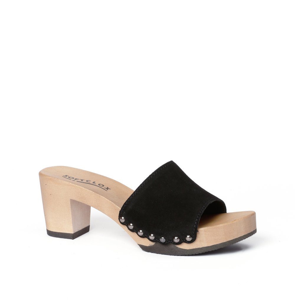 Softclox ROMY Kaschmir schwarz (hazelnut) Pantolette