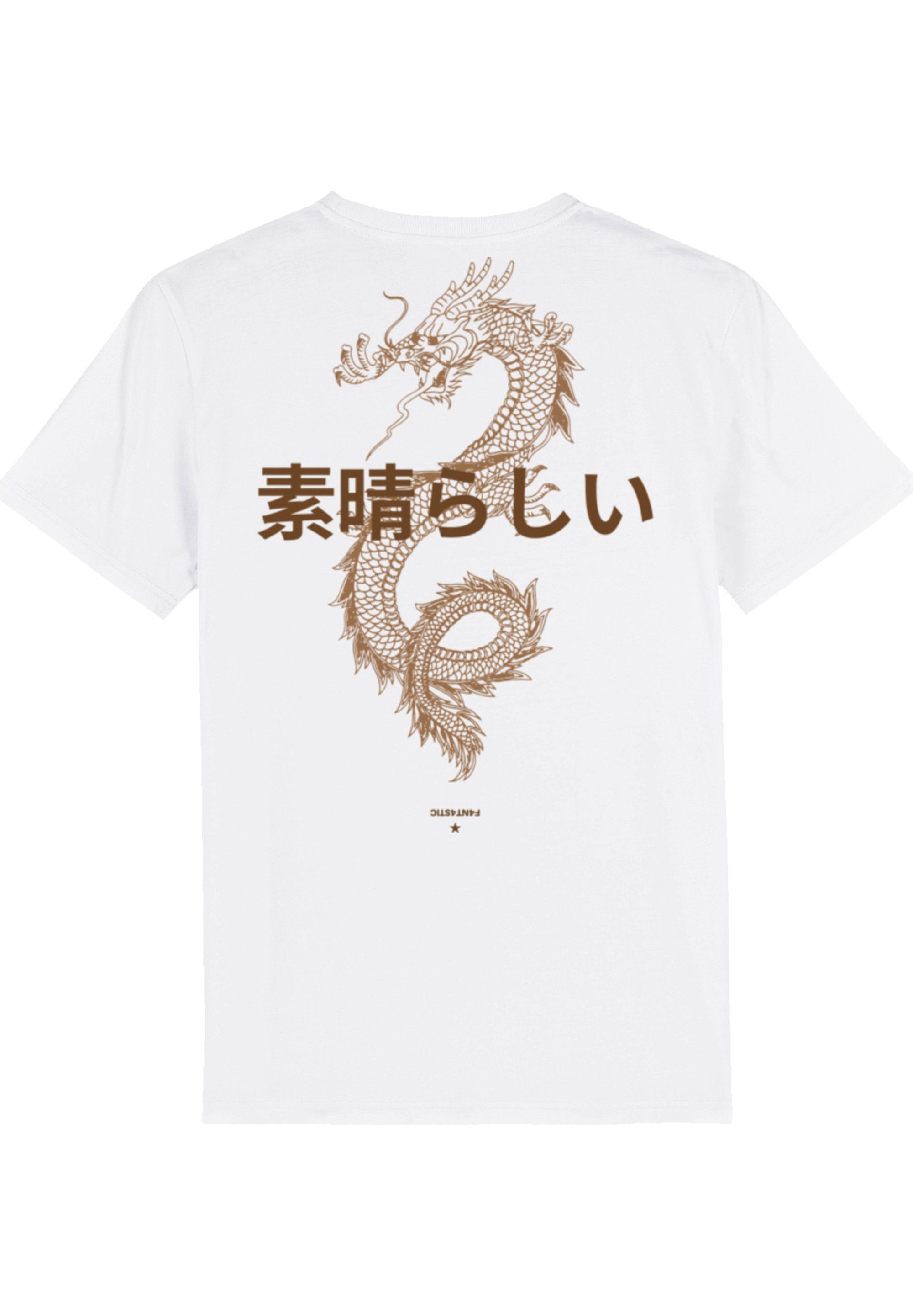 T-Shirt Print, Style Arbeitsbedingungen Japan Hergestellt und Drache fairen F4NT4STIC