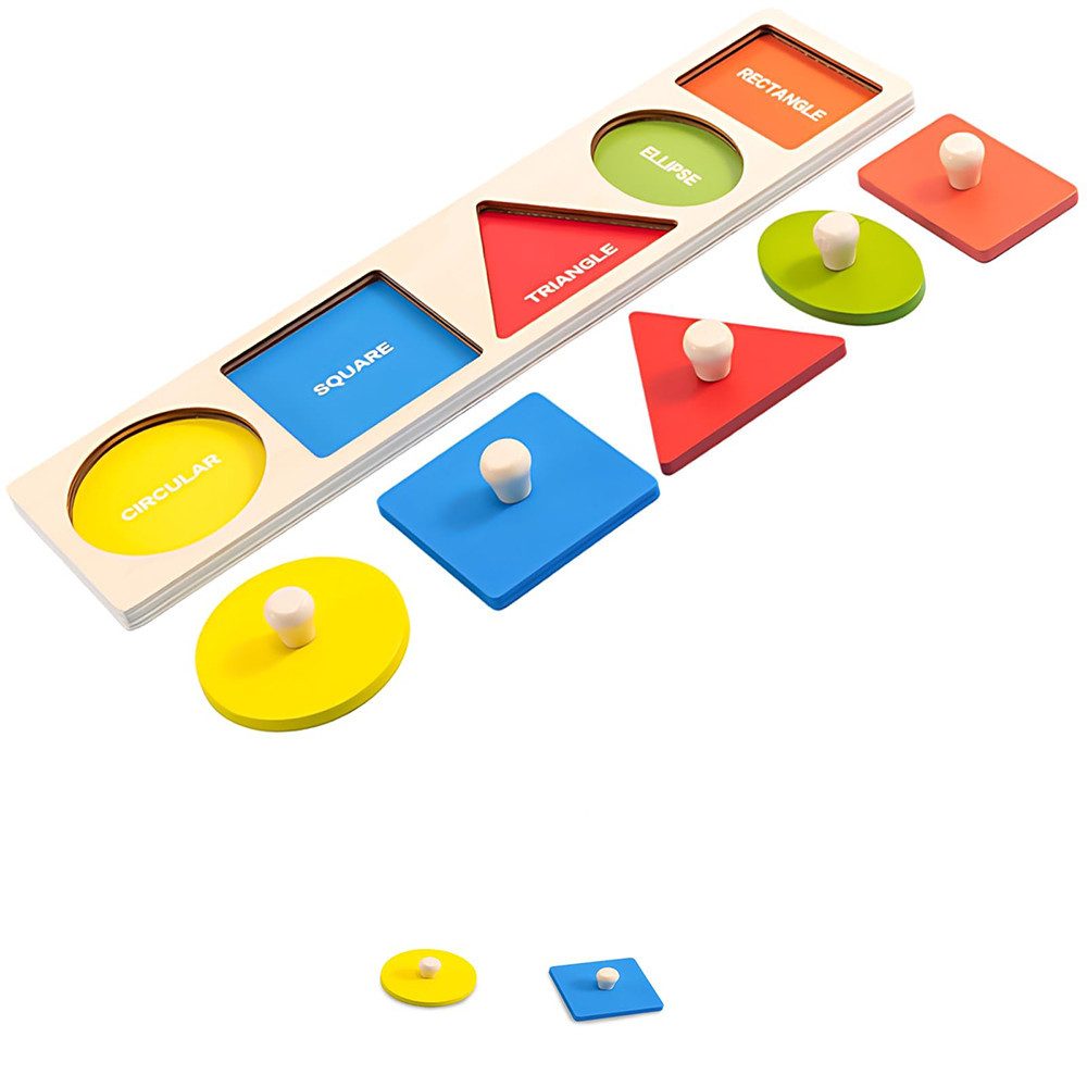 MINISO Lernspielzeug Montessori Holz Puzzle für Kinder ab 12 Monaten,5 Must günstig online kaufen