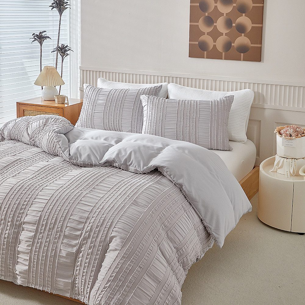 BYSURE Bettwäsche, Getuftet Streifen Boho Bettwäsche günstig online kaufen