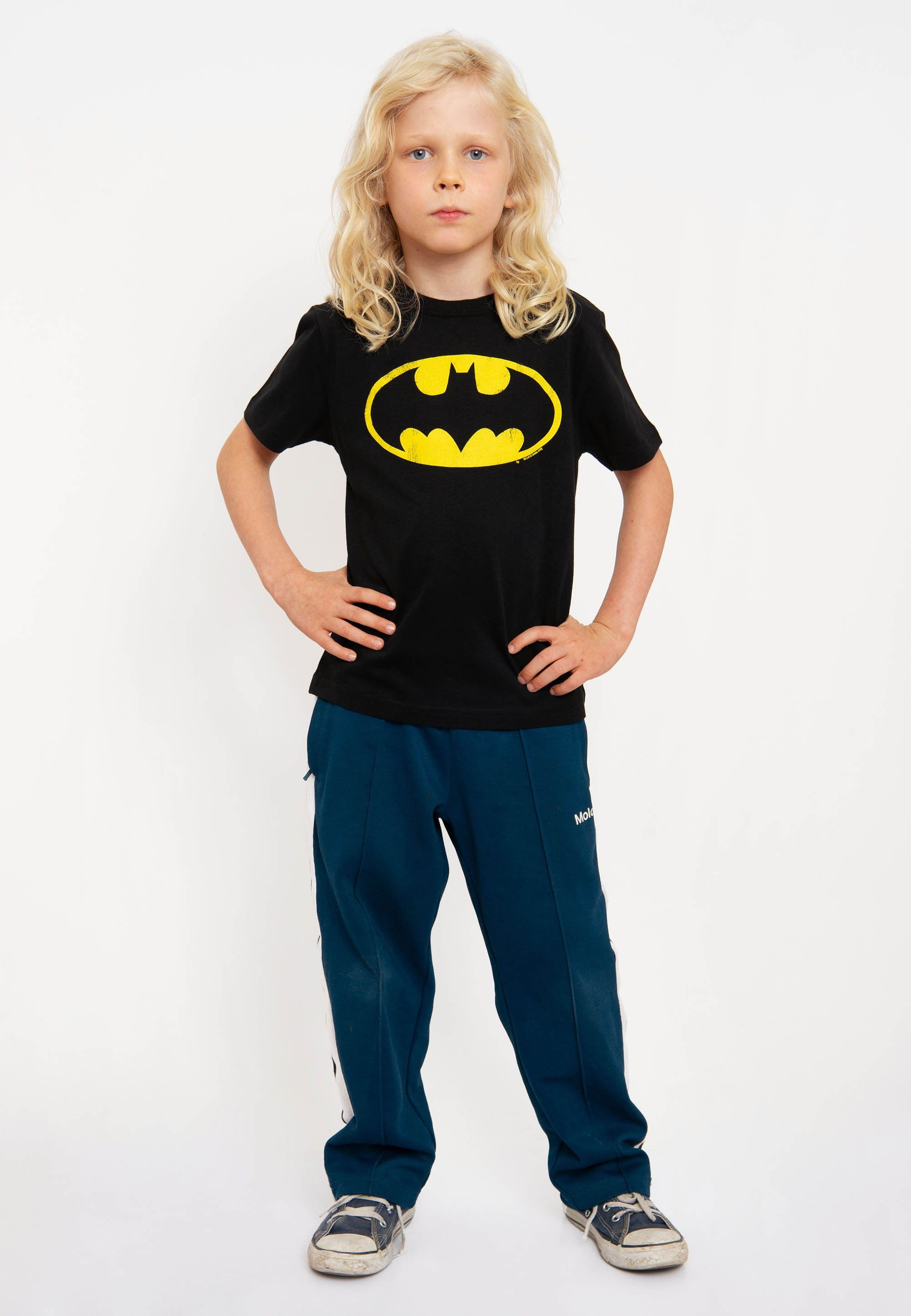 LOGOSHIRT T-Shirt Batman DC Comics lizenziertem Print - mit
