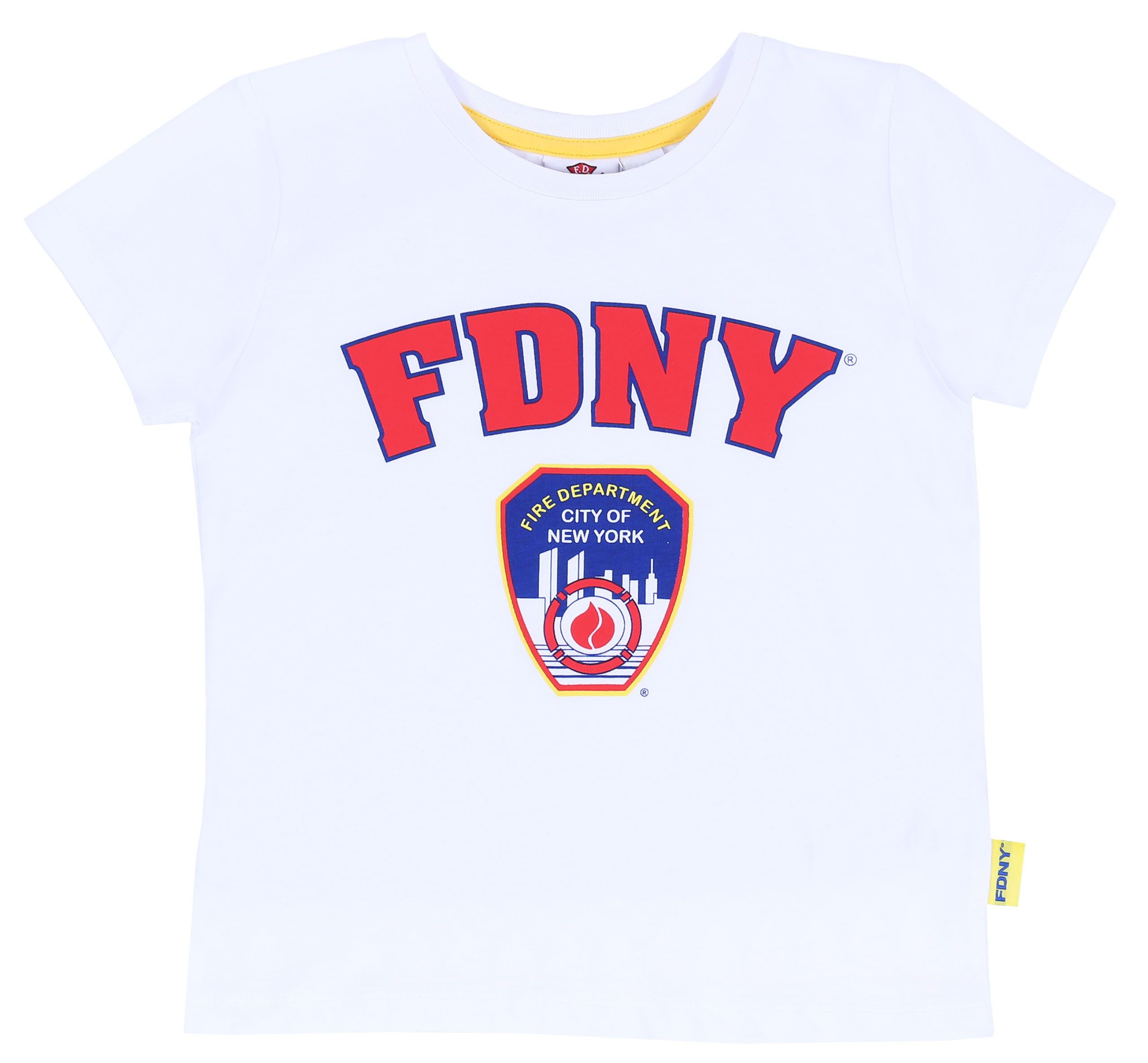 Kurzarmbluse Weißes Hemd FDNY 4-5 Jahre