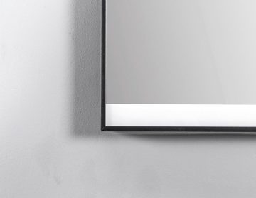 Talos Badspiegel BLACK SHINE (Komplett-Set), BxH: 80x60 cm, energiesparend