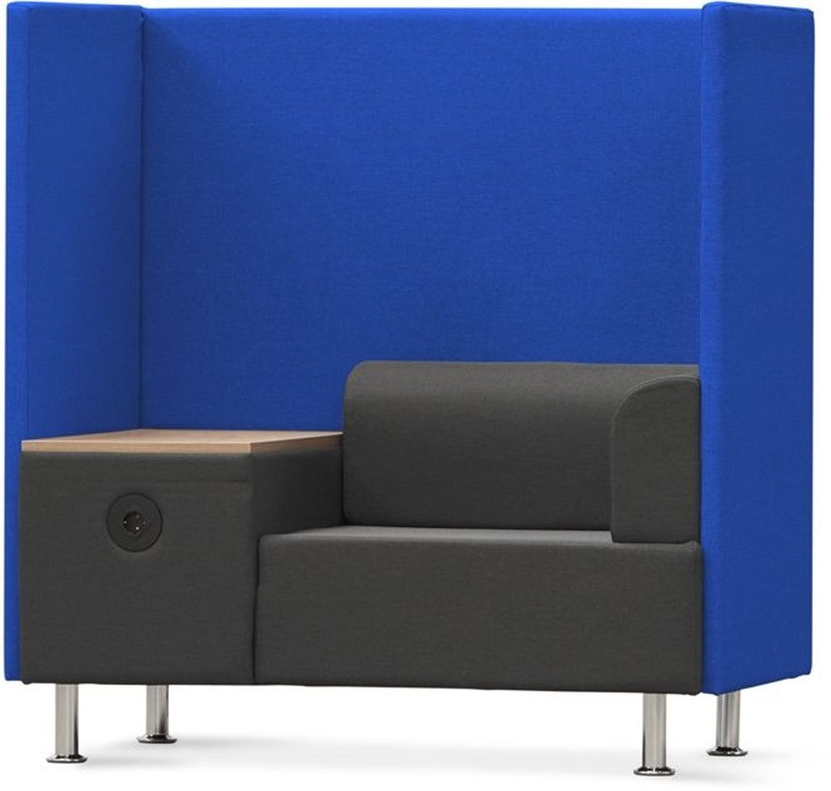rocada Stuhl Sitzsofa Soft Einzelsitz + Tisch blau/grau
