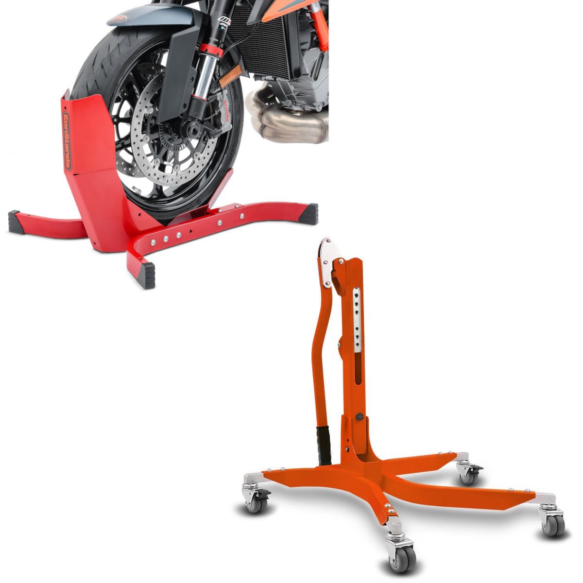 Motorradheber Set Zentralständer + Motorradwippe S8