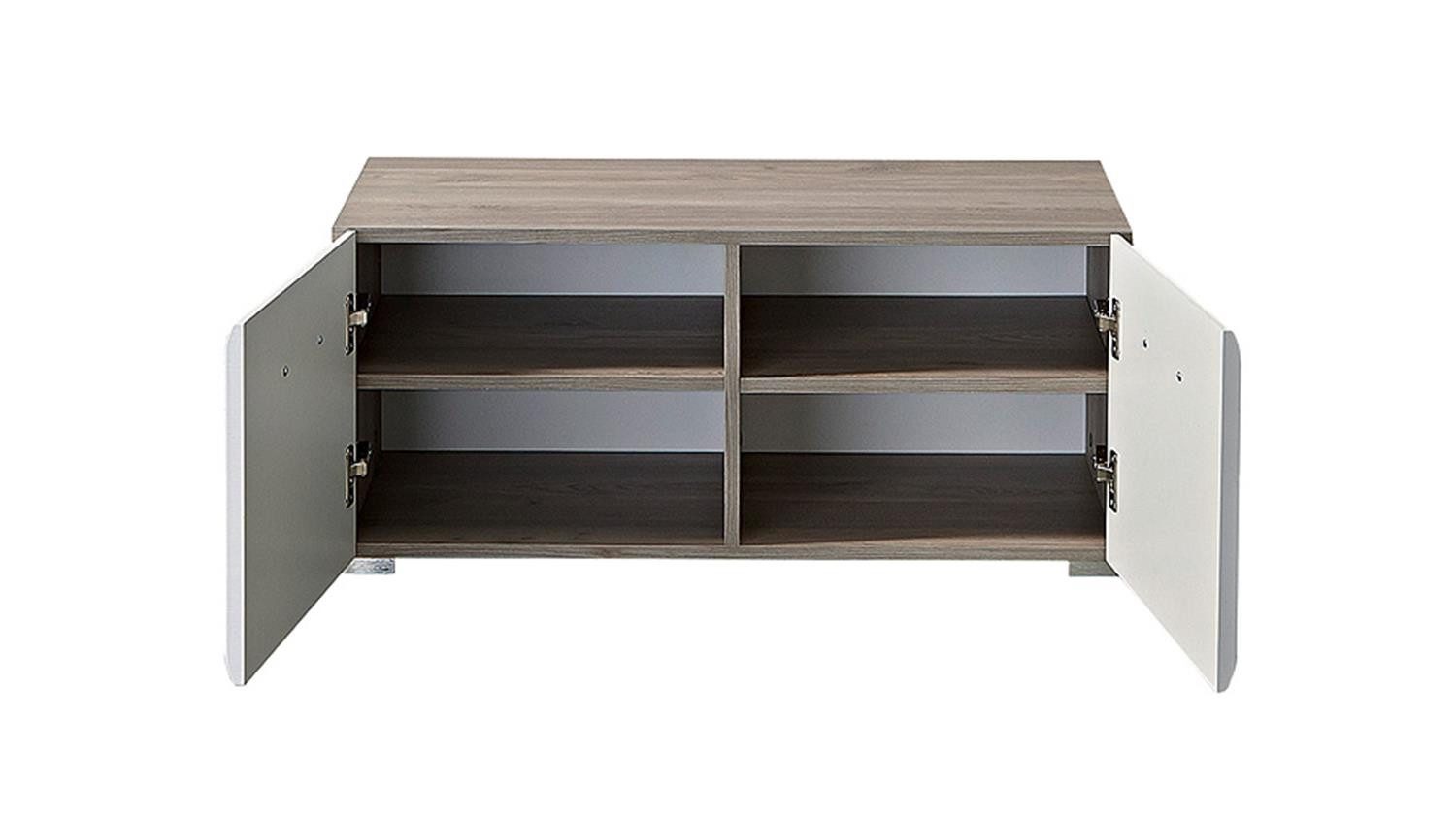 Innostyle Sitzbank Bank Funny Schuhschrank Garderobenbank in weiß Silbereiche