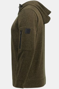 JP1880 Sweatshirt Strickfleece-Hoodie Kapuze halber Zipper