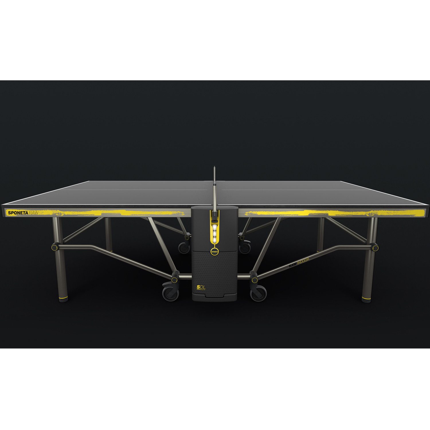 Sponeta Tischtennisplatte Design Line "SDL Black Outdoor", Netzgarnitur im Lieferumfang enthalten