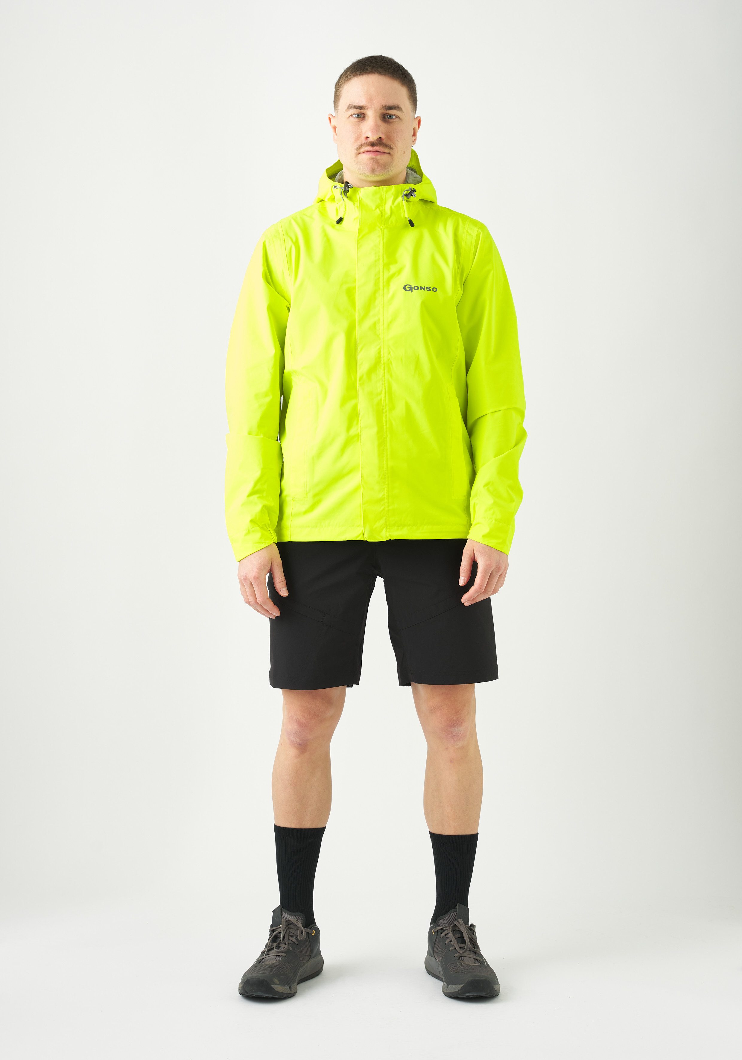 Gonso Fahrradjacke Save Light Herren Regenjacke wind- und wasserdicht, Radjacke mit Kapuze