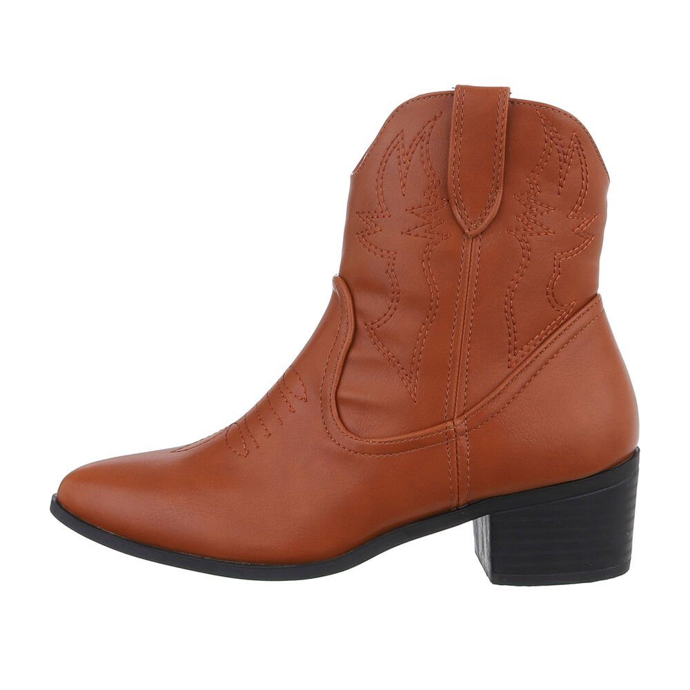 Ital-Design Damen Cowboyboots Western Westernstiefelette (85136133) Blockab günstig online kaufen