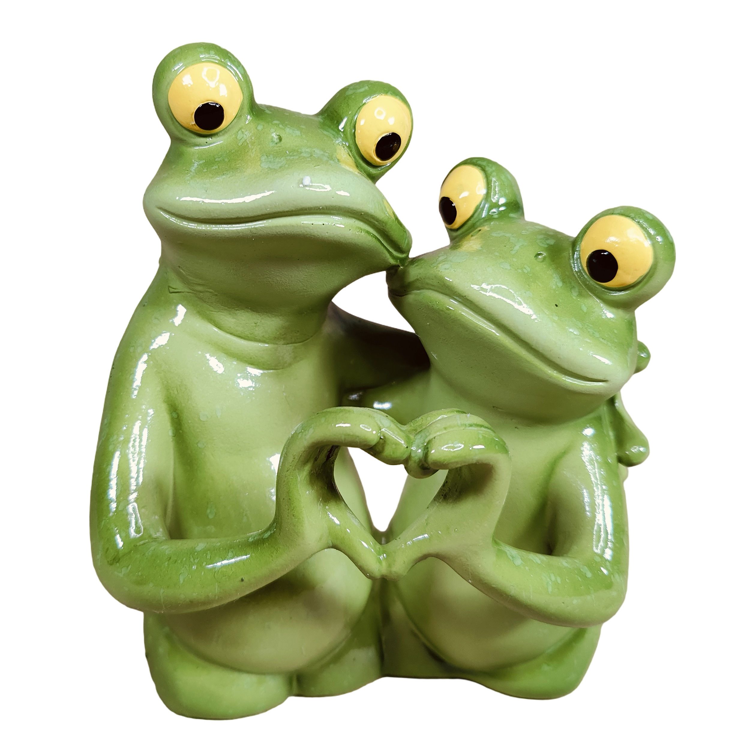 colourliving Tierfigur Frosch Dekofigur mit Herz-Hand – Gartenfigur für Balkon & Terrasse (1 St), Mit einer charmanten „Herzhand“-Geste