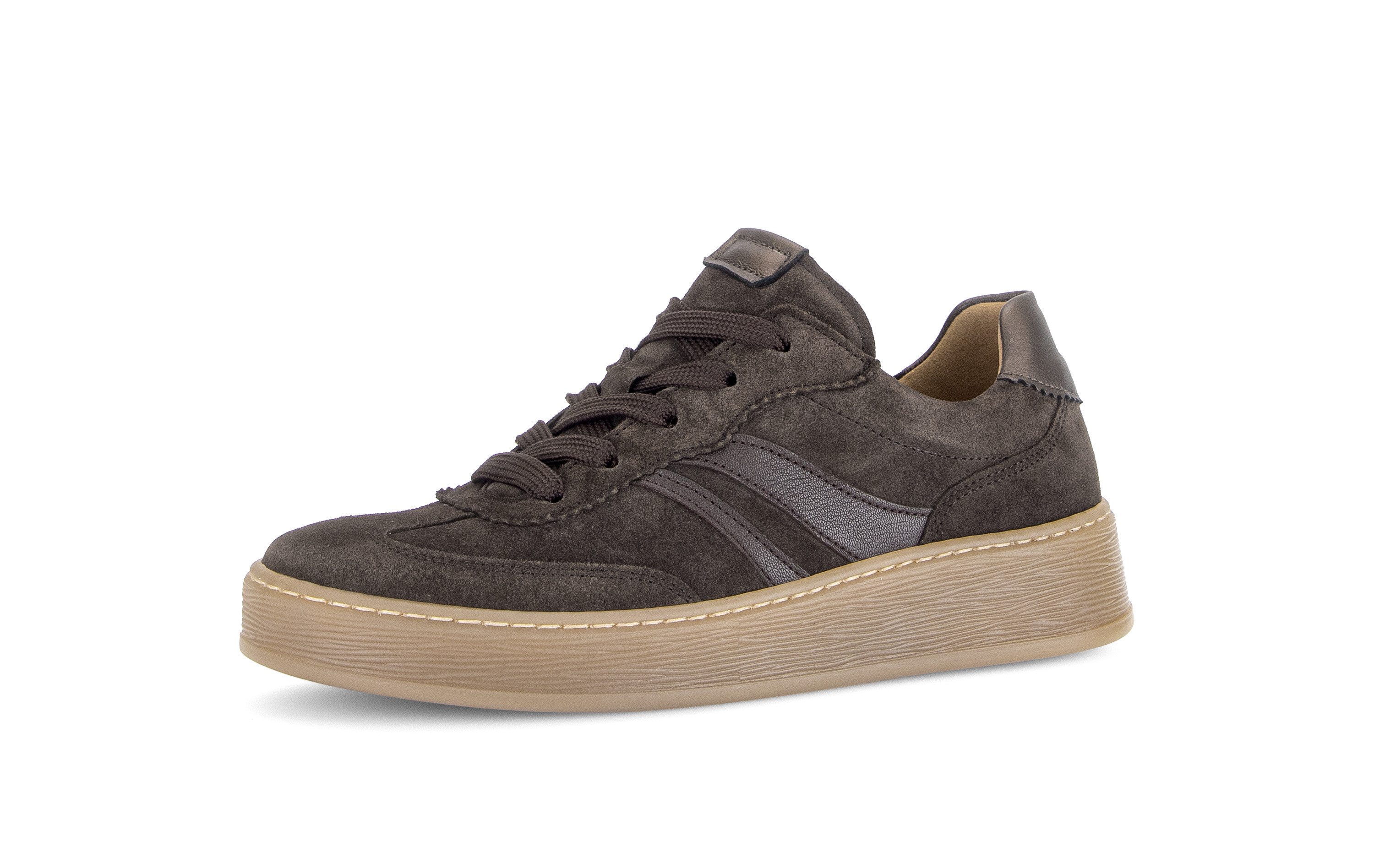 Gabor Sneaker Freizeitschuh, Halbschuh, Schnürer mit Kontrastbesatz, Weite G (weit)