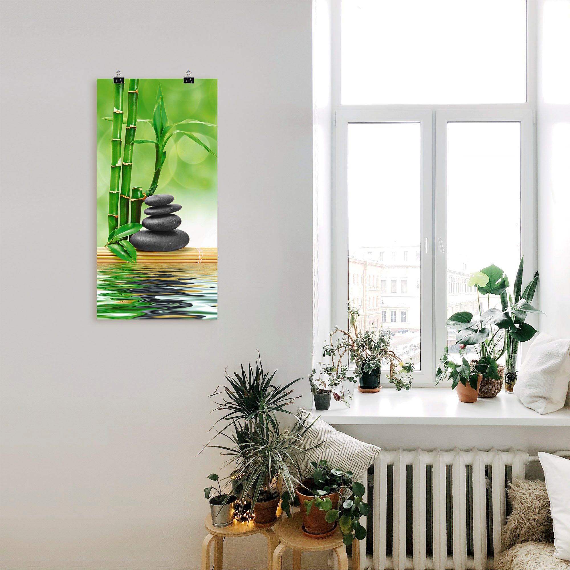 Artland Wandbild Spa Konzept Zen Basaltsteine, Zen (1 St), als Leinwandbild, Poster, Wandaufkleber in verschied. Größen