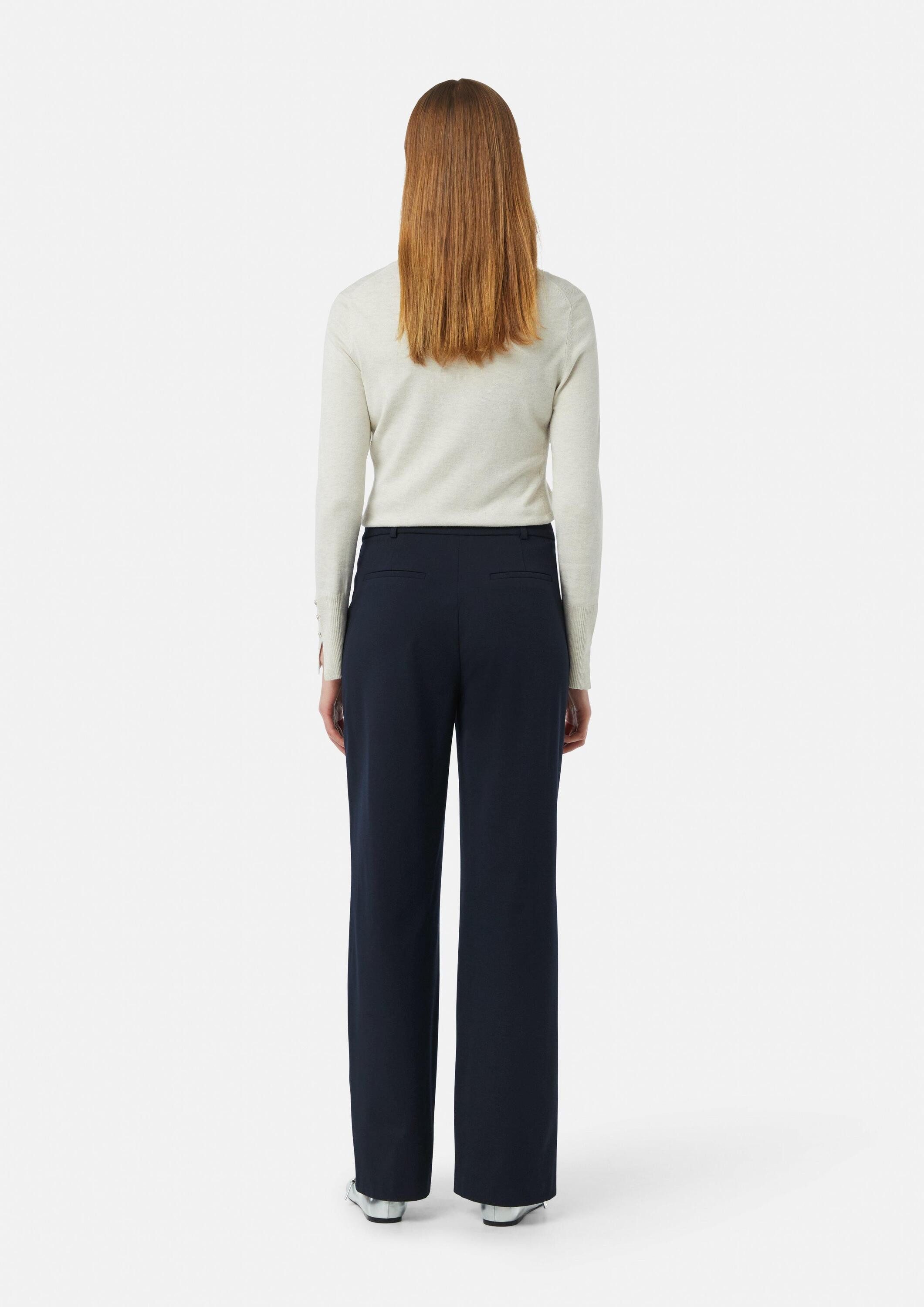 comma Chinos Hose Marlenehose aus elastischem Viskosemix mit Eingrifftaschen