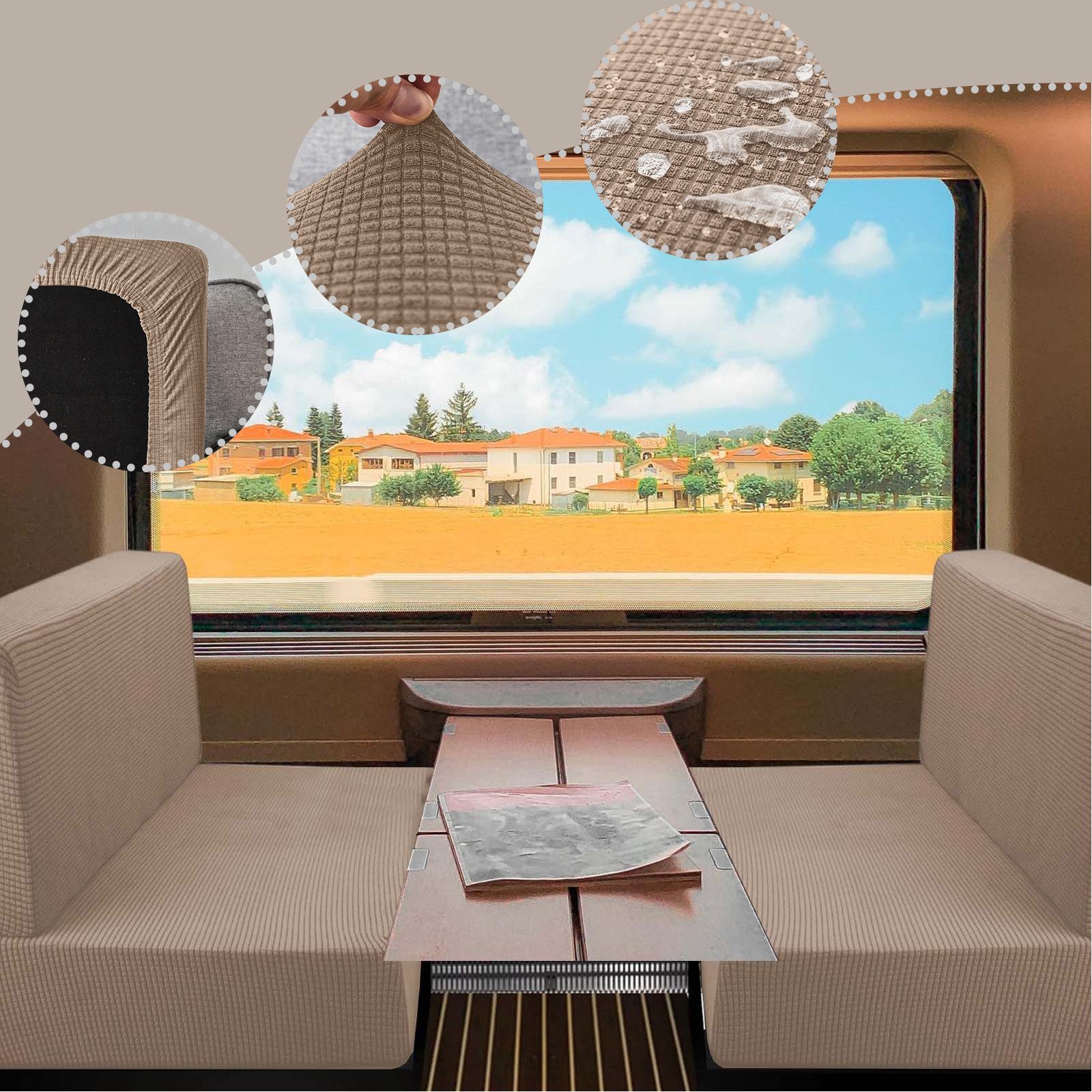 Jibenhome Sofaschoner 2 Stück Jacquard-Sofabezug Set,Wasserabweisend günstig online kaufen