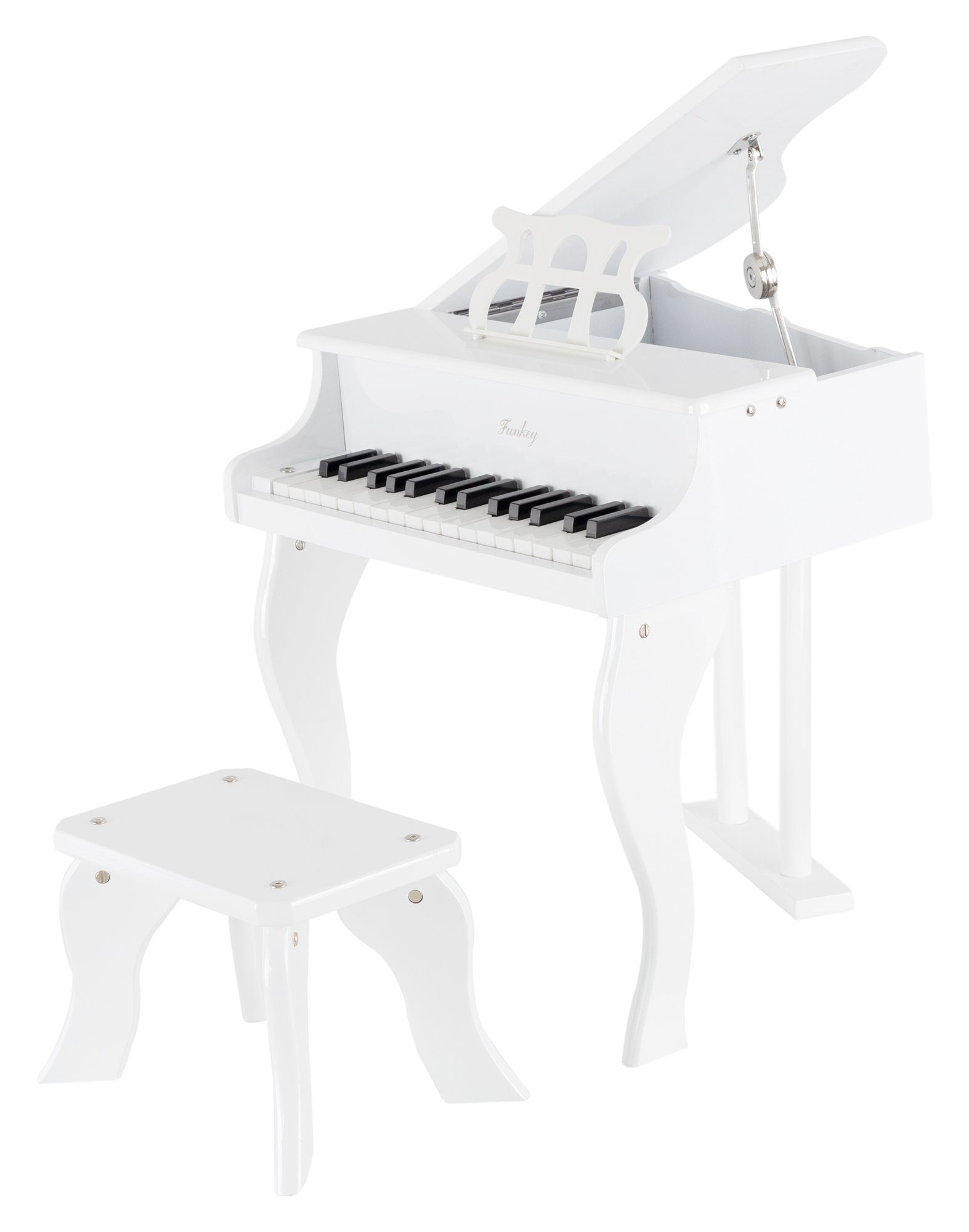 FunKey Spielzeug-Musikinstrument MGP-30 Mini Spielzeug Flügel - Metallophon in Flügel Optik, Einfacher Zusammenbau