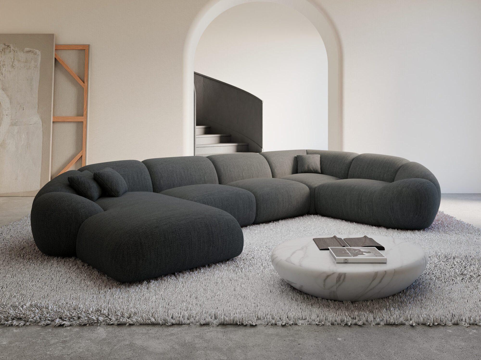 Sofa Dreams Wohnlandschaft Polster Wohnlandschaft Solverde XL U-Form, Wohnlandschaft, U-Form, Moderne Wohnlandschaft in U-Form, 2 Zierkissen inklusive