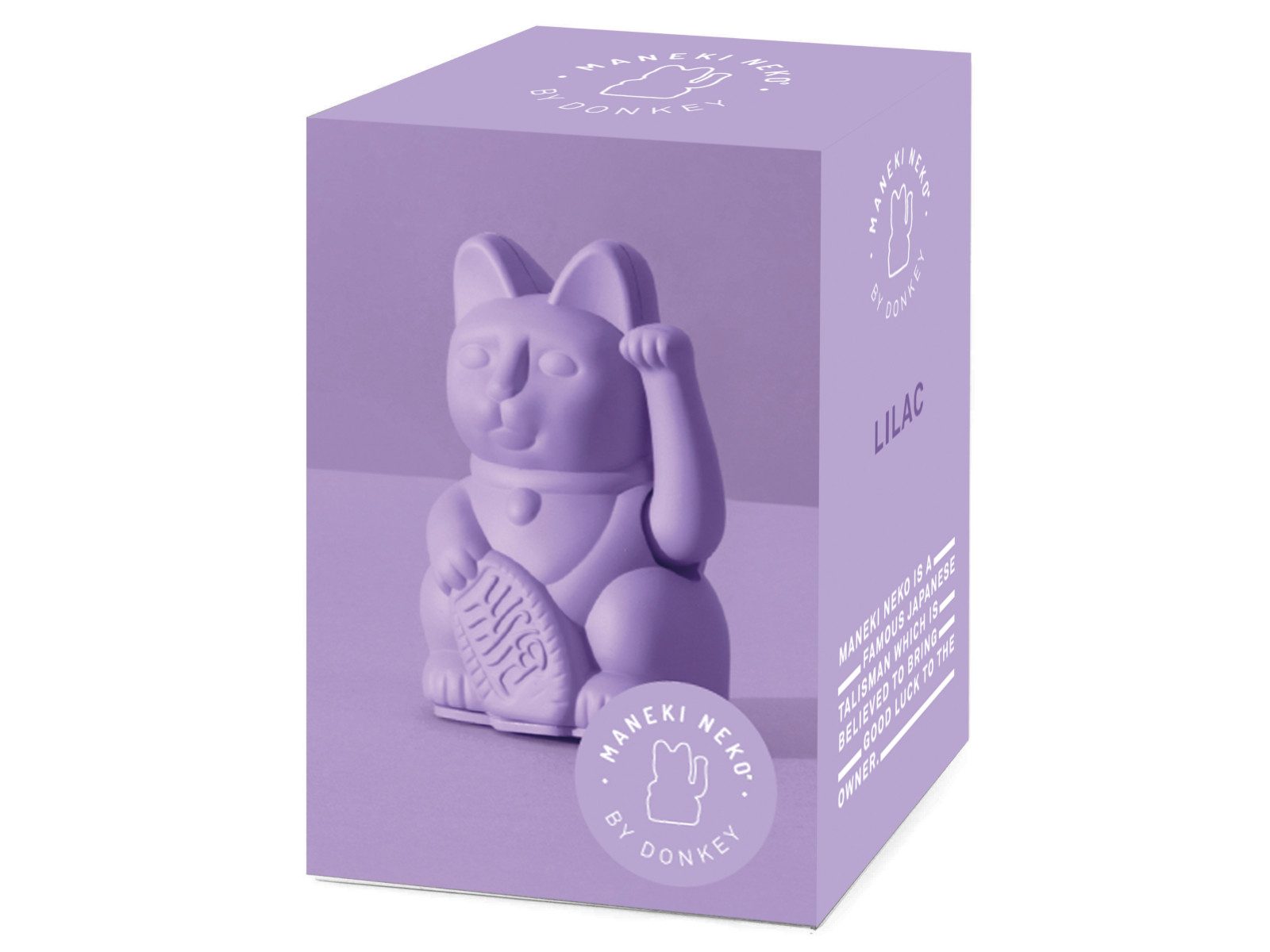 Donkey Products Dekofigur Lucky Cat Mini Winkekatze lilac 10cm