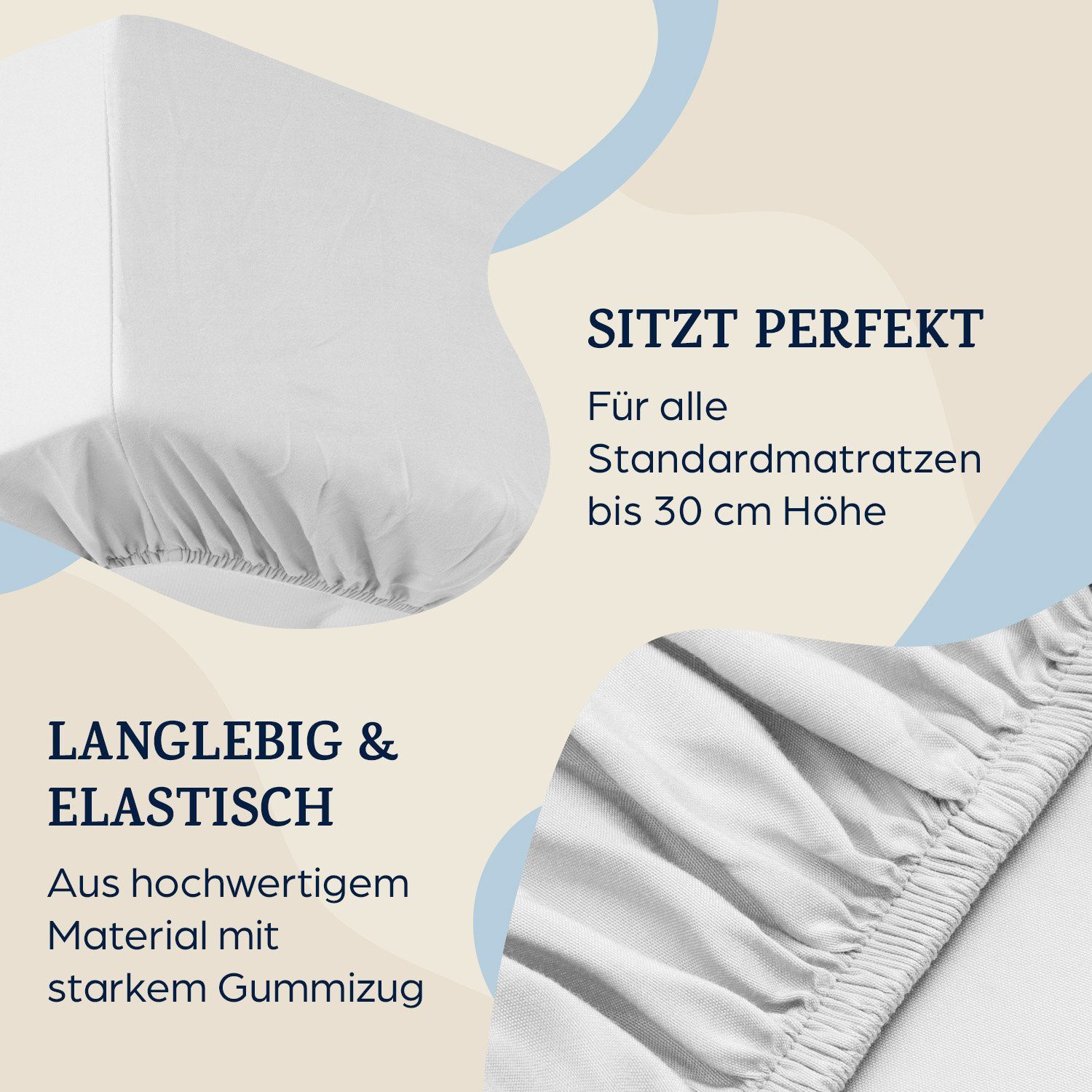 sleepwise Bettlaken Soft Wonder-Edition, Mikrofaser-Fleece, Bettlaken mit Gummizug