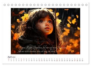 CALVENDO Wandkalender Kinderreime (Tischkalender 2024 DIN A5 quer), CALVENDO Monatskalender