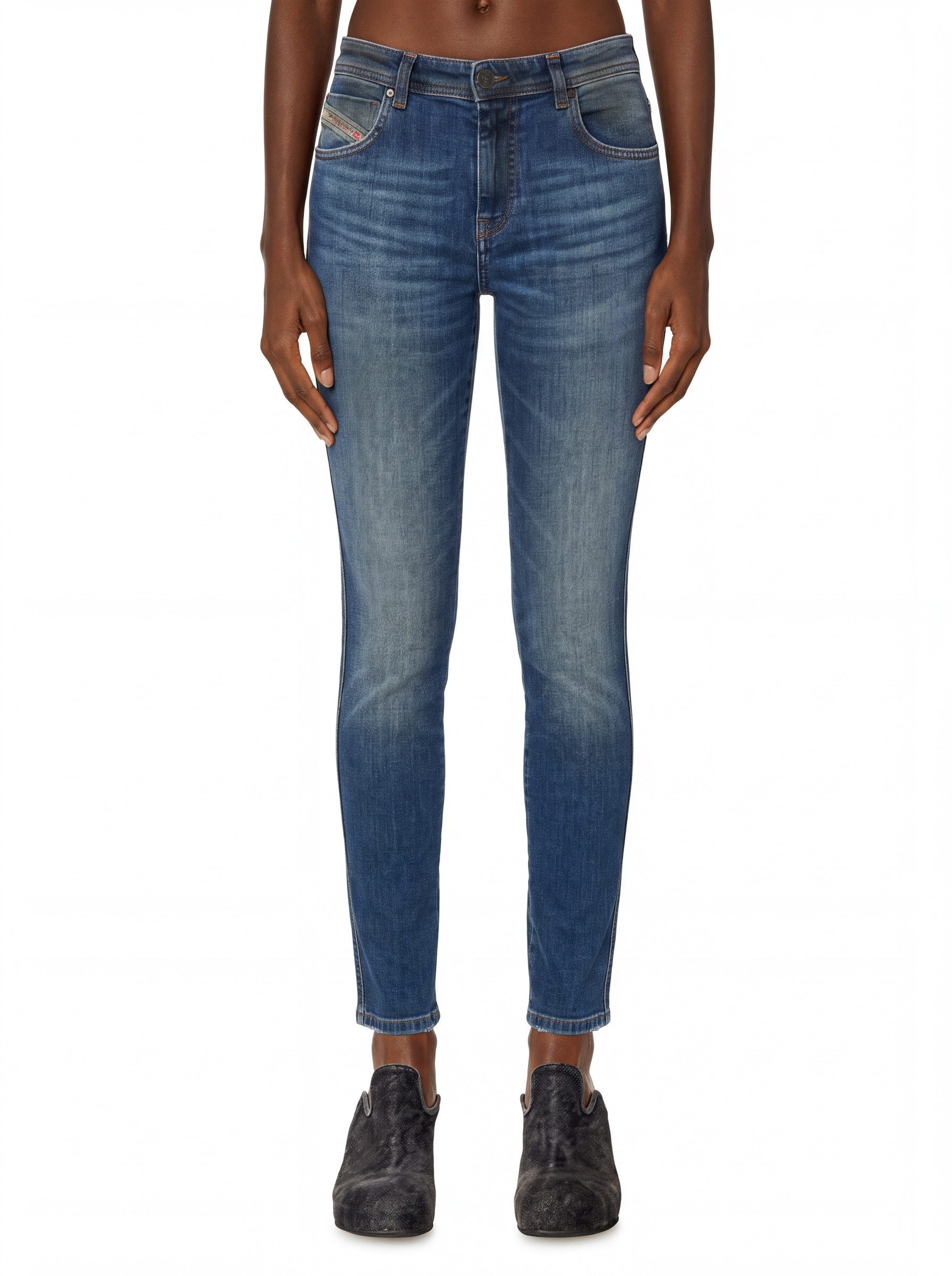 Diesel Skinny-fit-Jeans verkürzte Beinpartie, gerader Beinabschluss - 2015 BABHILA
