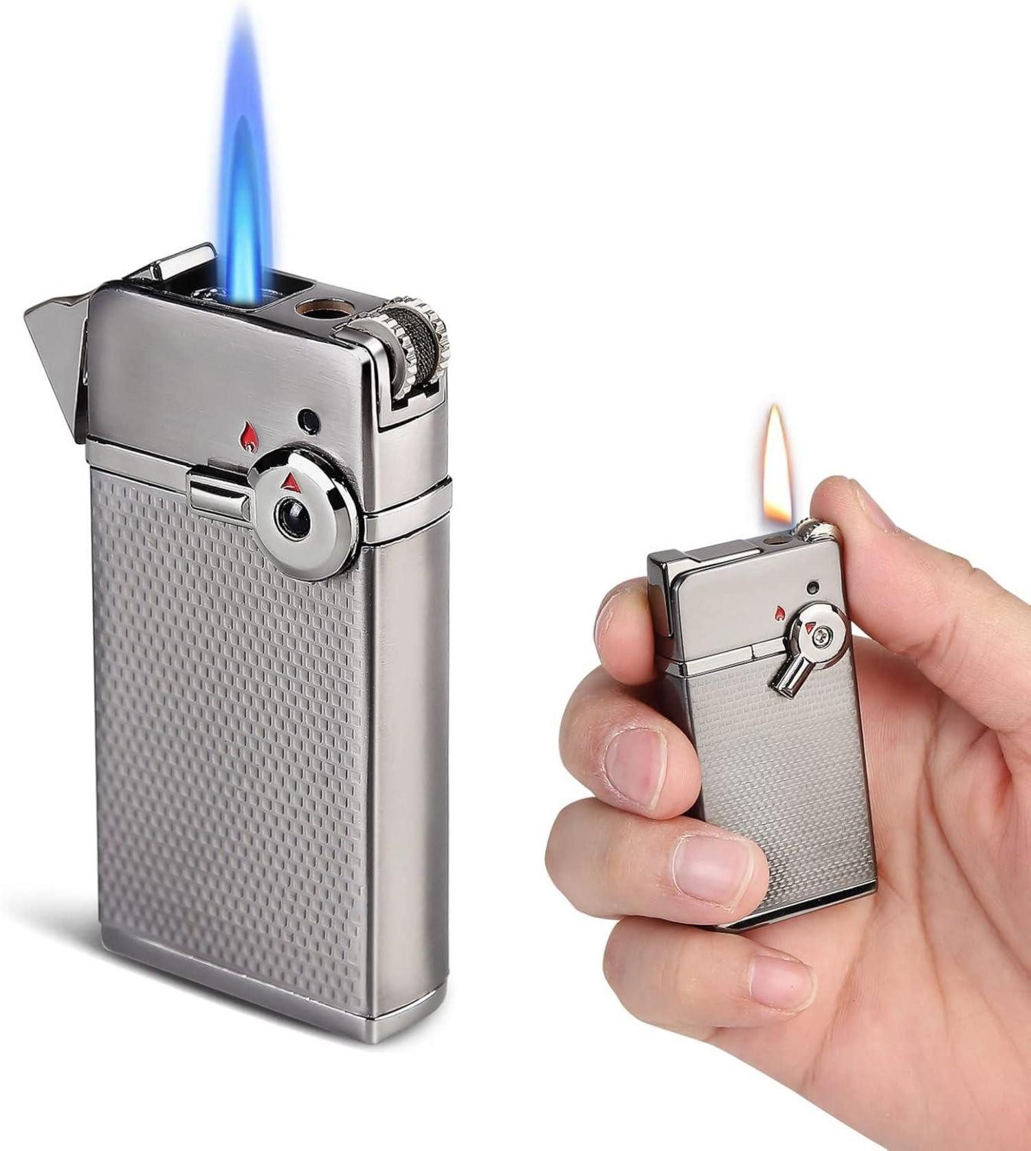 Feuerzeuge Sturmfeuerzeug Jetflamme Umschaltbar, Vintage Metall