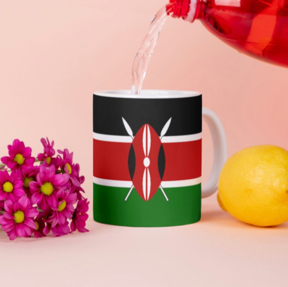 Büro Tasse Tee Cup Tinisu Becher Kenia Kaffeetasse Flagge National Kaffee Tasse Pot