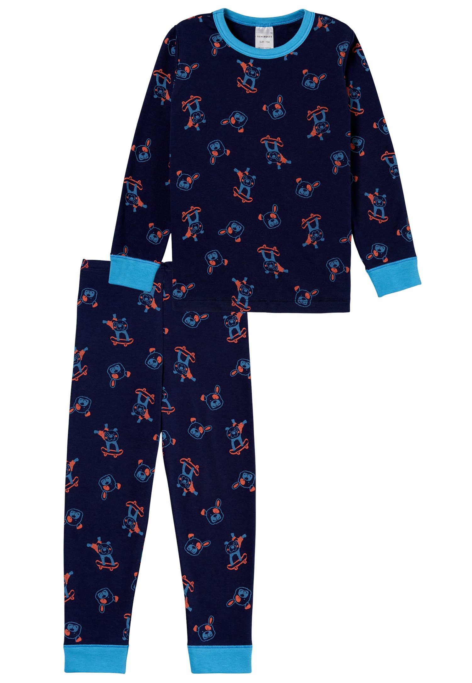 Schiesser Schlafanzug Boys World (2 tlg) mit Allover-Print