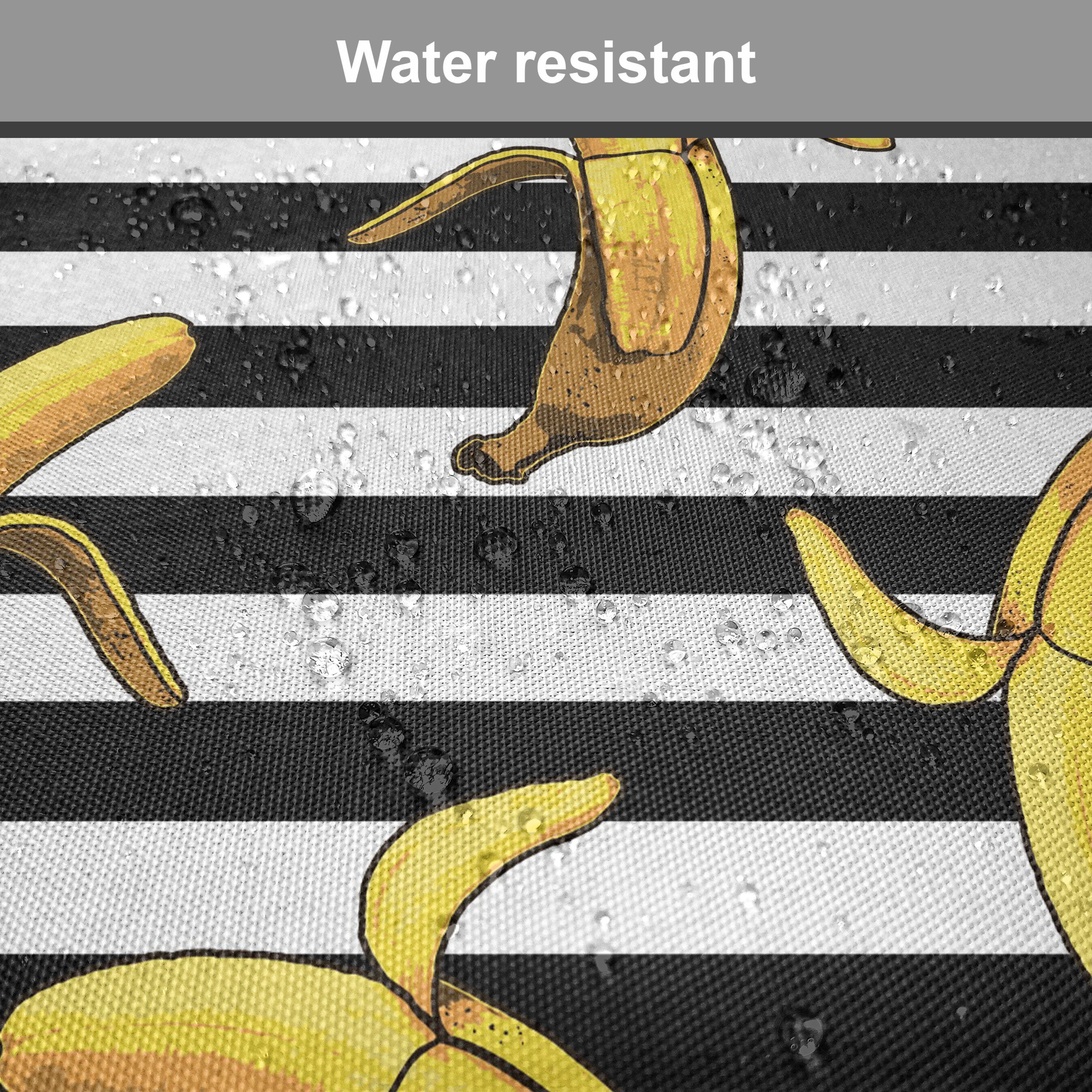 Bananen Stripes wasserfestes für mit Indie Riemen Kissen Dekoratives Stuhlkissen Tropical Abakuhaus Küchensitze,