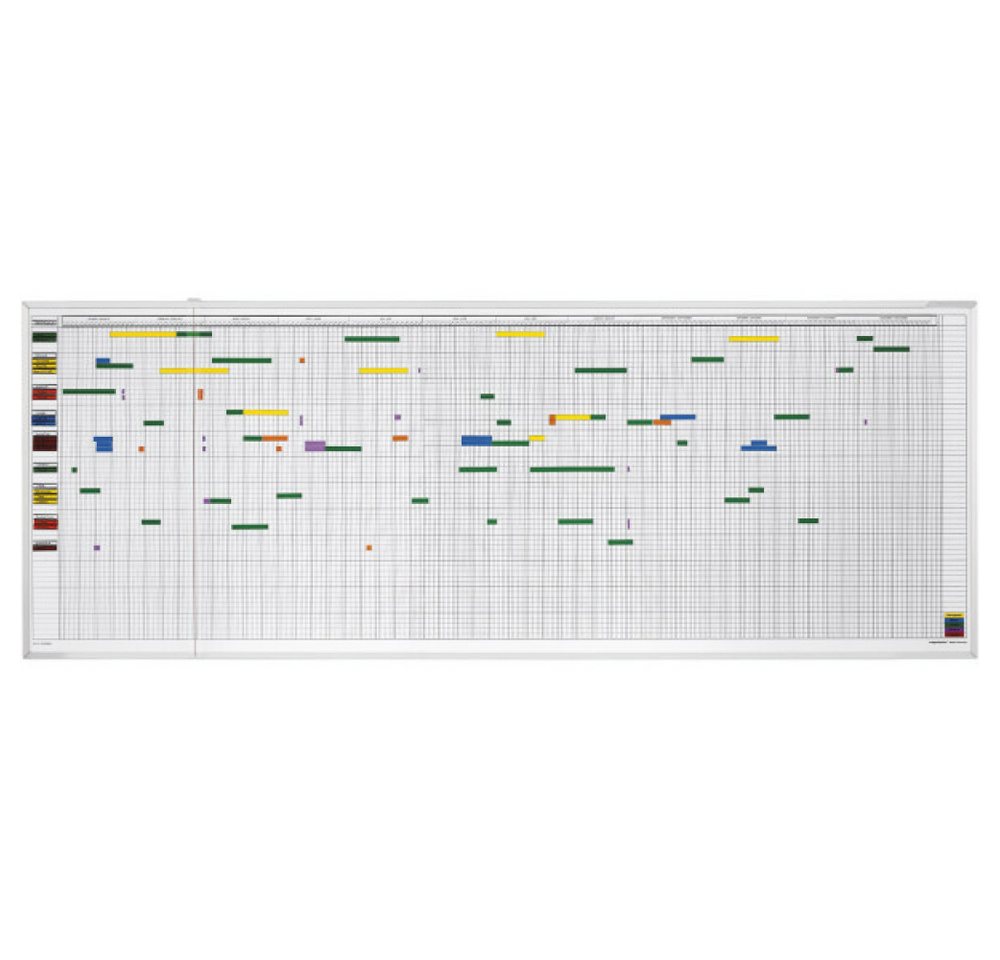 Thumbnail - magnetoplan® Jahresplaner Personal, Urlaubs und Akt. planer - 7Tage - 45 Mitarbeiter - 200x60cm