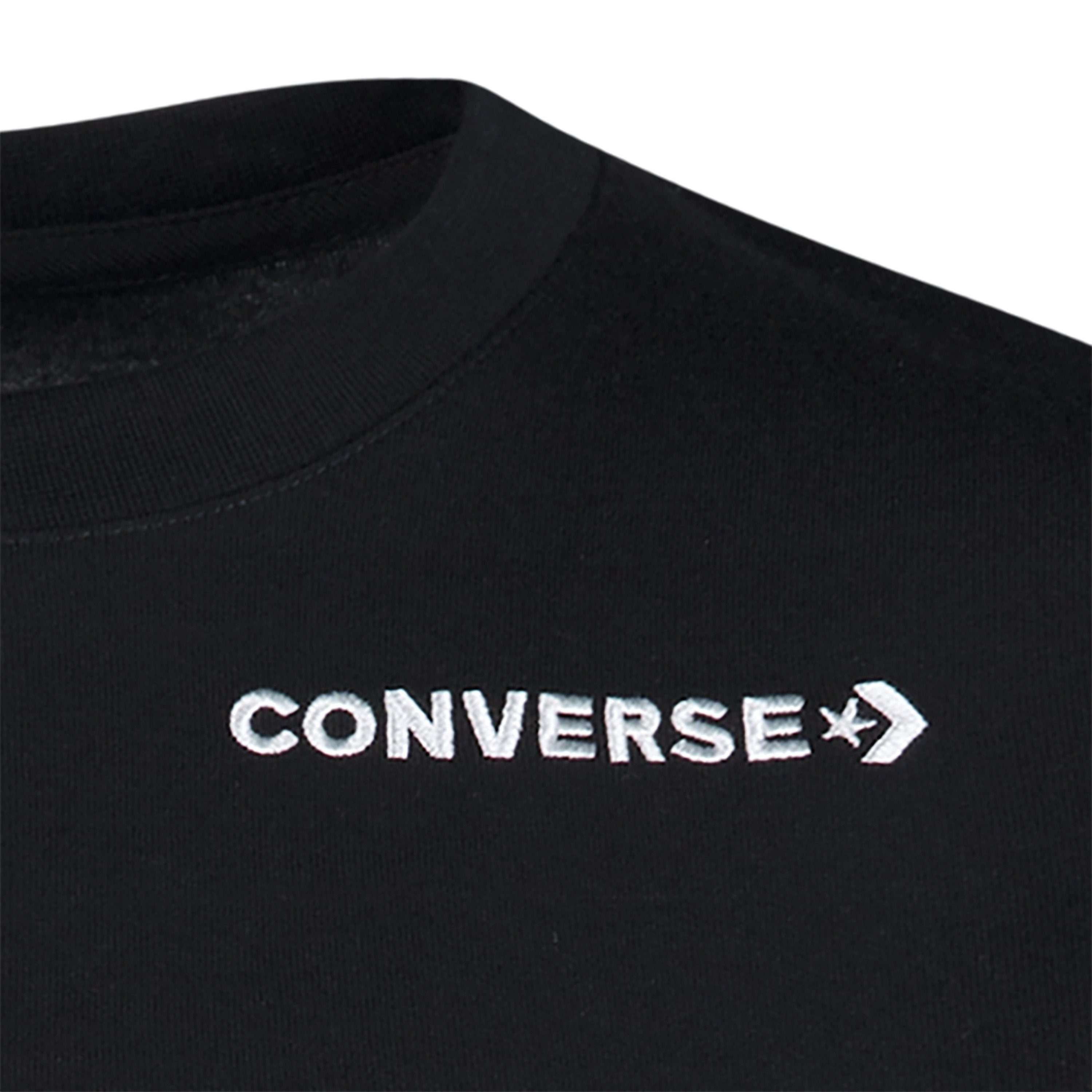 Kinder CHEST T-Shirt BLACK Converse HIT - Sleeve TEE WDMK Short STRIP für