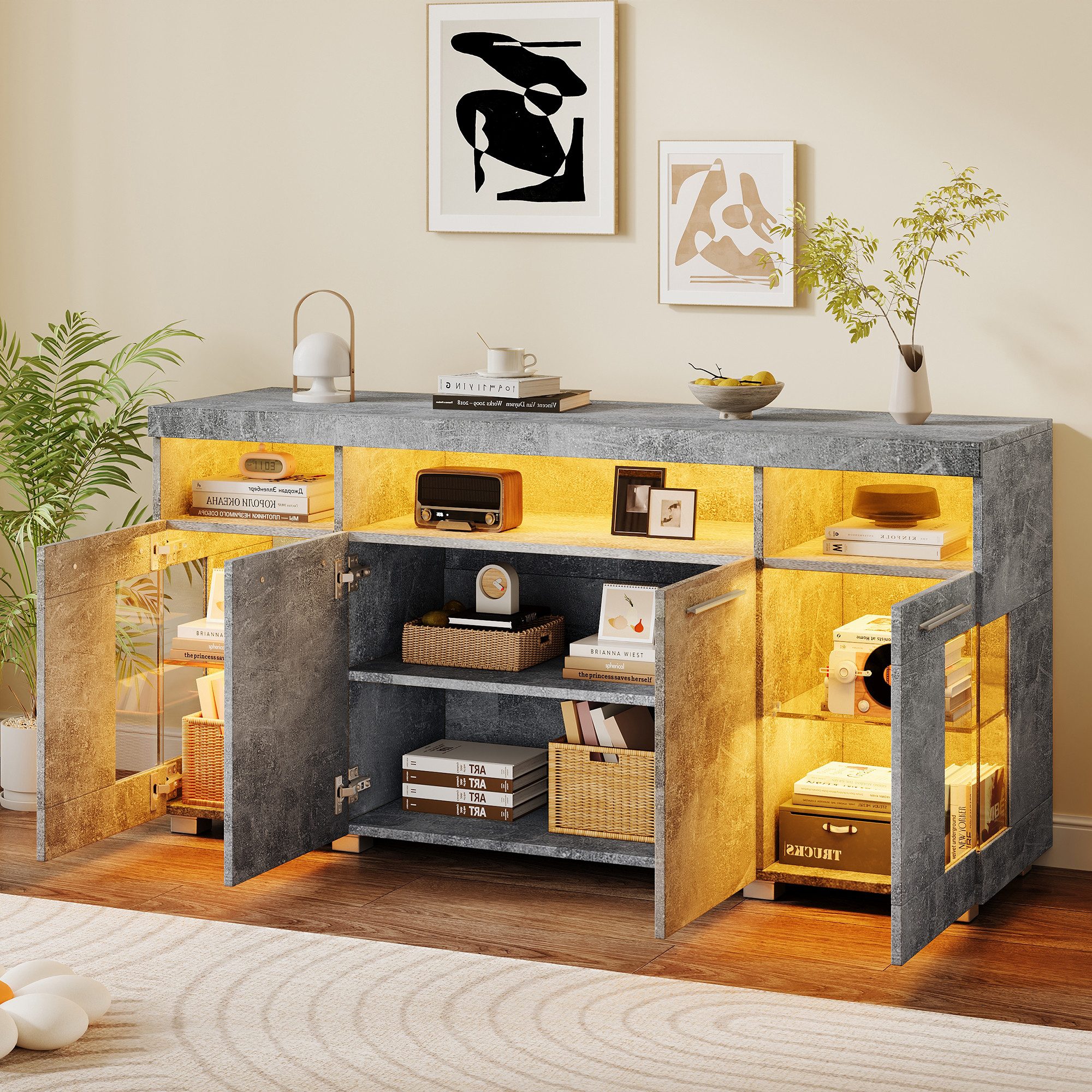 MODFU Sideboard im industriellen Stil (Beistelltisch günstig online kaufen
