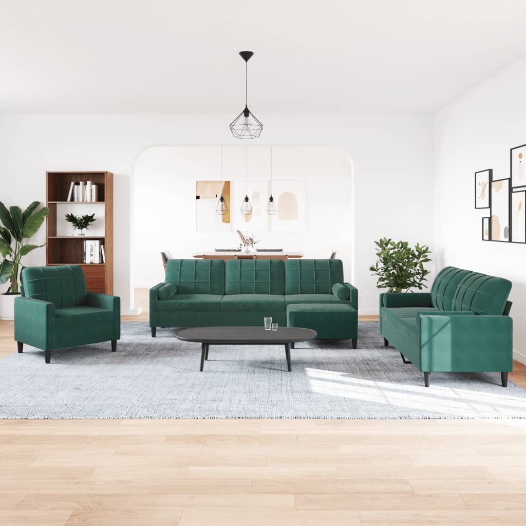 vidaXL Sofa 4-tlg. Sofagarnitur mit Kissen günstig online kaufen