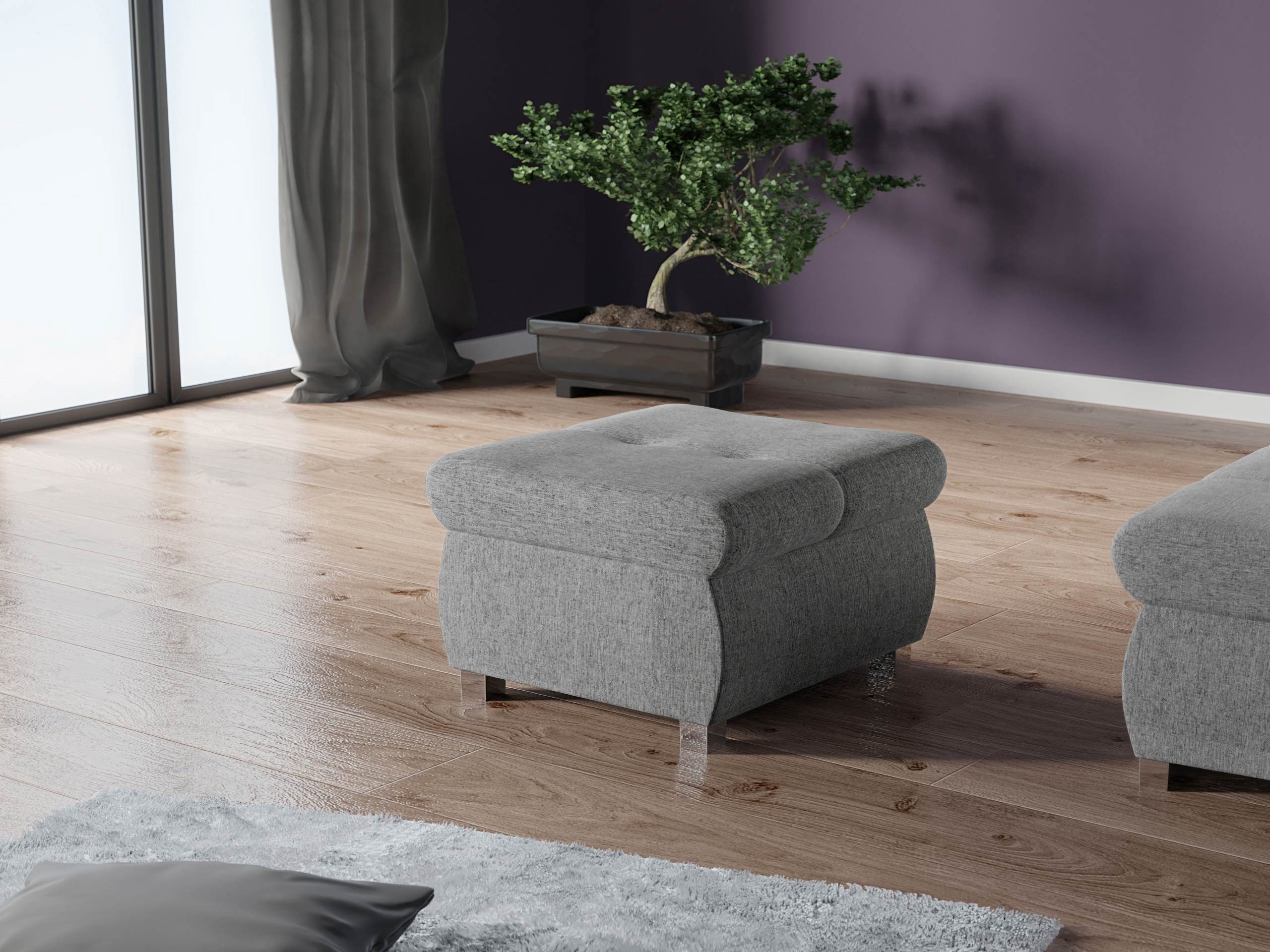 MIRJAN24 Polsterhocker Orkan Klein, Holzkonstruktion, 60x60x39 günstig online kaufen