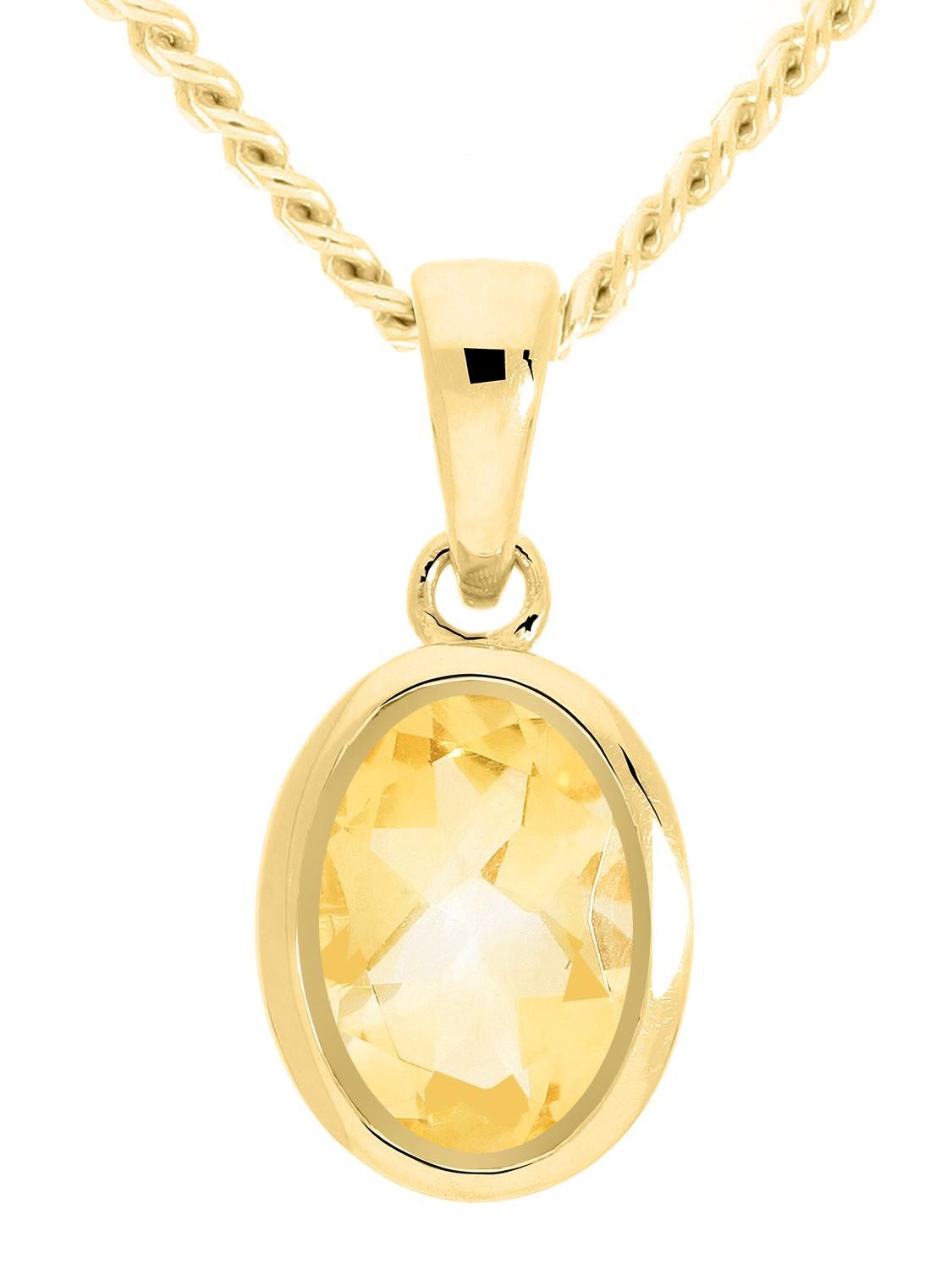 My Gold Kettenanhänger Damen Citrin Anhänger günstig online kaufen