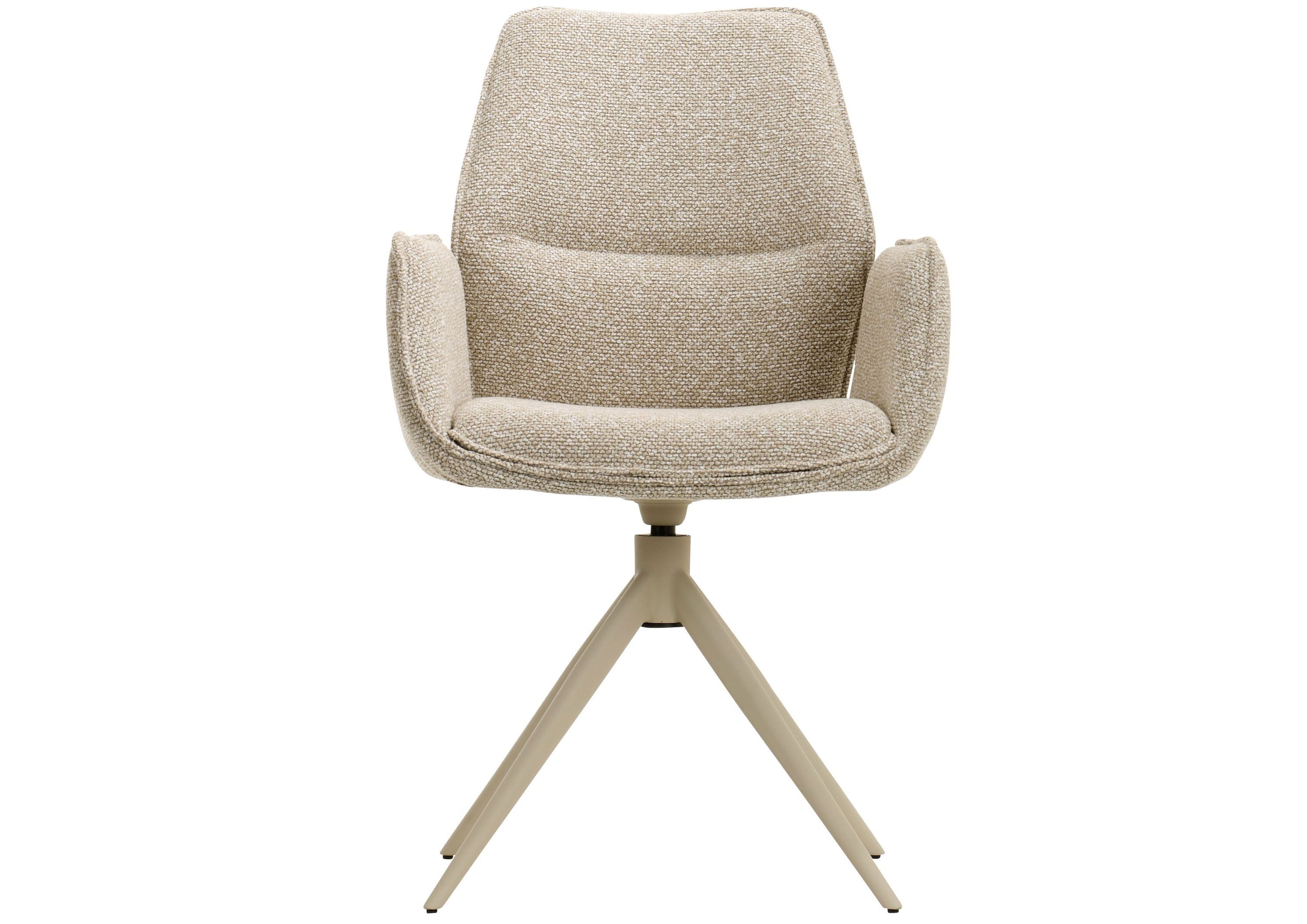 Massivmoebel24 Polsterstuhl POLSTERSTÜHLE 100% Polyester beige meliert (100% Polyester Eisen teilmontiert 10 kg POLSTERSTÜHLE #02), beige meliert
