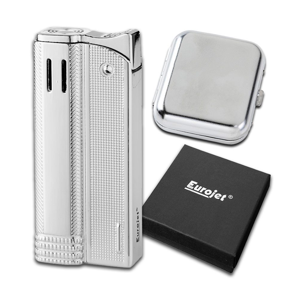 Feuerzeug Set Retro Silber Antik Design Feuerzeug + Taschenaschenbecher