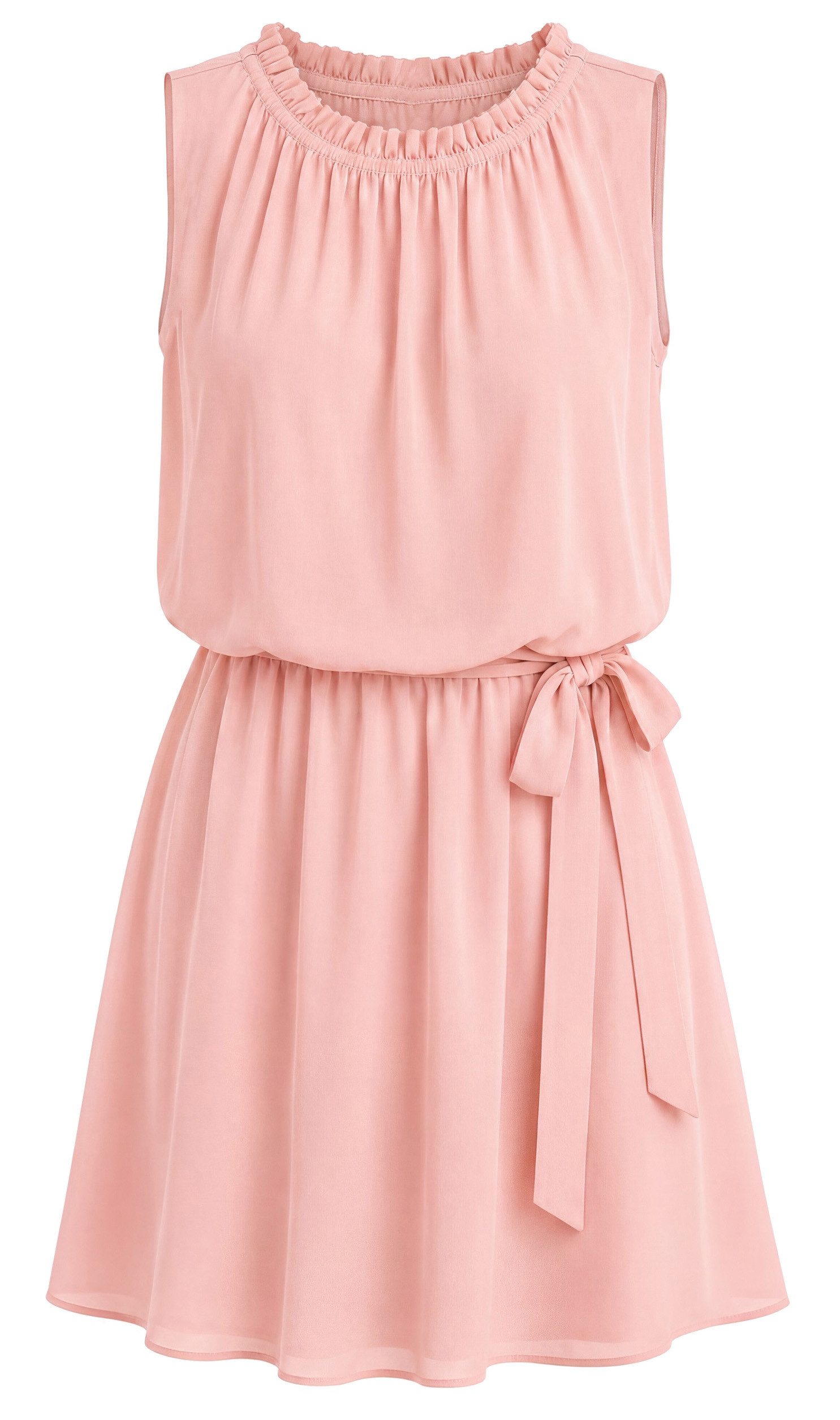 Awama Minikleid ärmellos, mit Bindegürtel