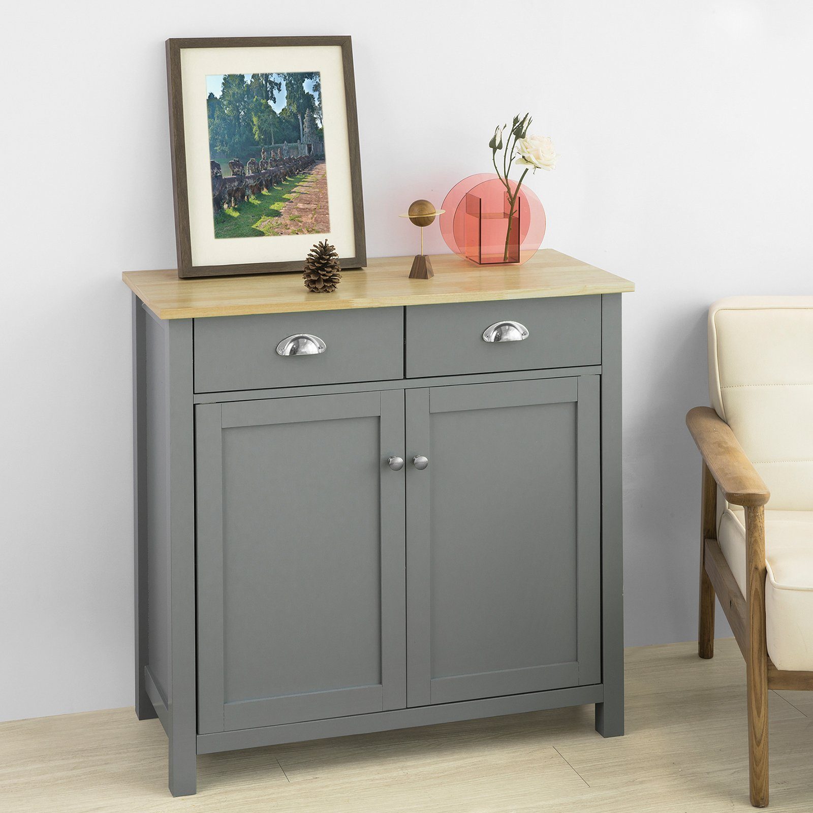 SoBuy Sideboard FSB25, Kommode Küchenschrank Flurschrank günstig online kaufen