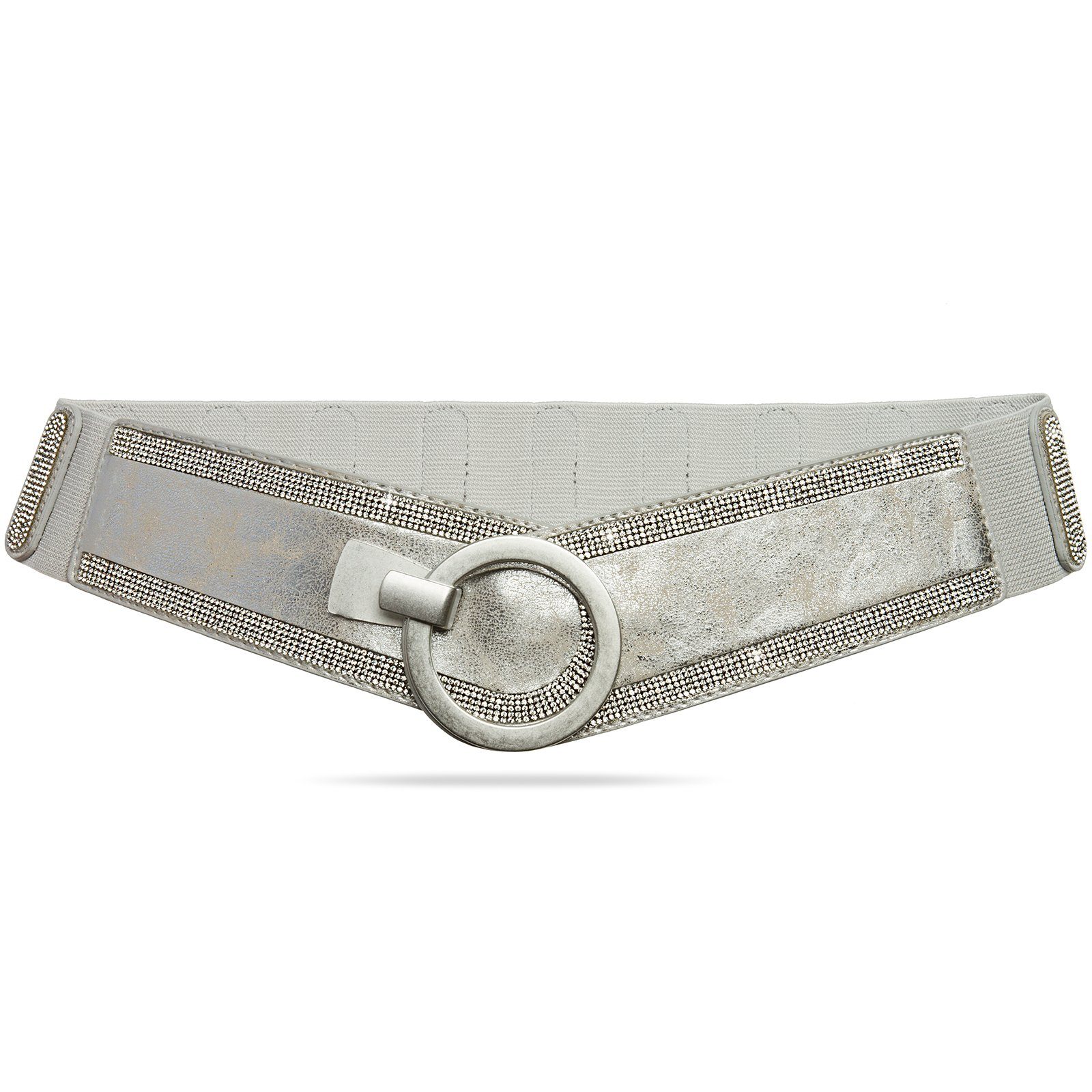 Caspar Taillengürtel GU315 Damen elastischer breiter Glitzer Strass Gürtel günstig online kaufen