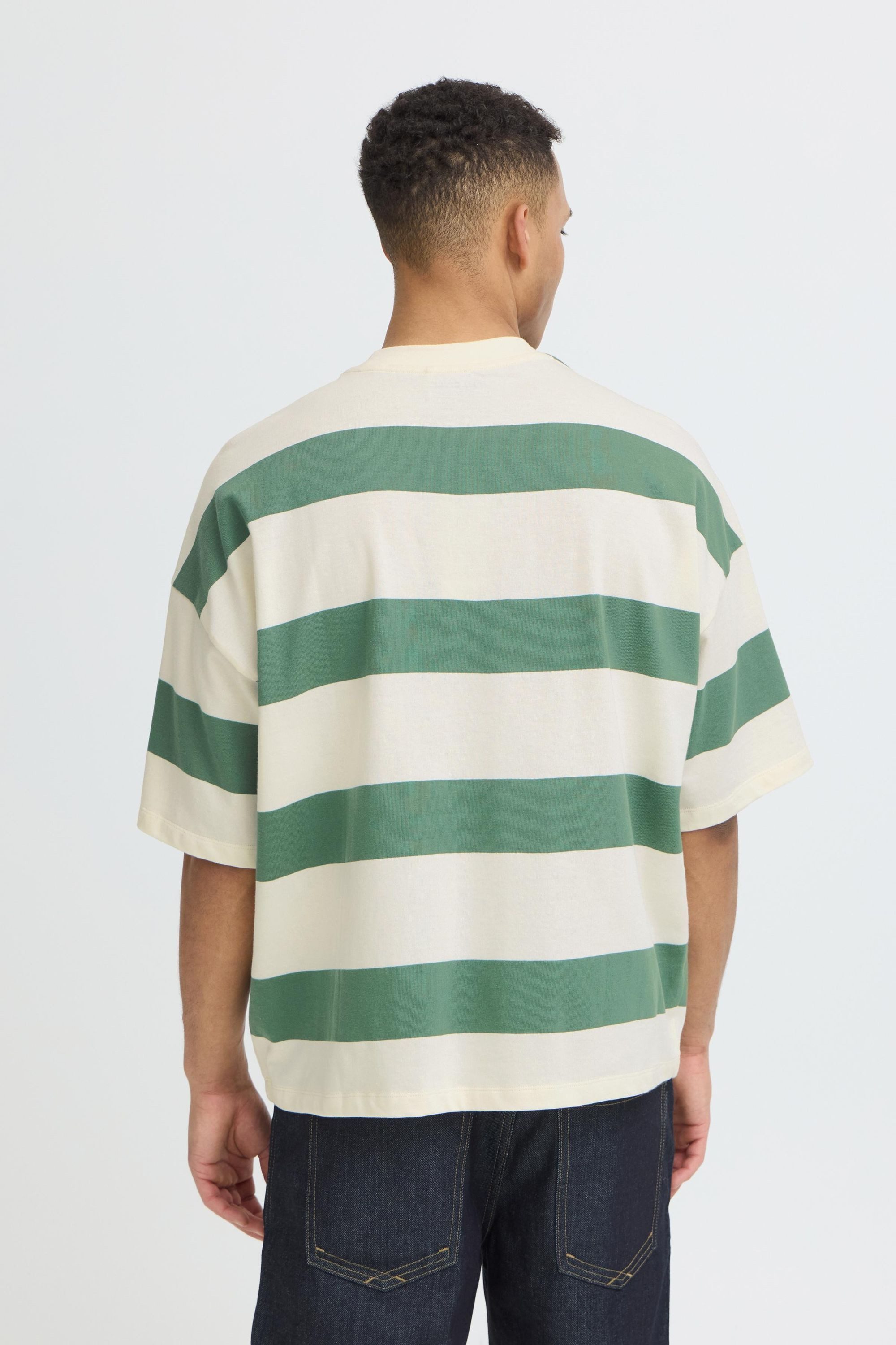 Blend Rundhalsshirt BHKaveh Weites T-Shirt mit breiten Streifen – Bild 4 von 5