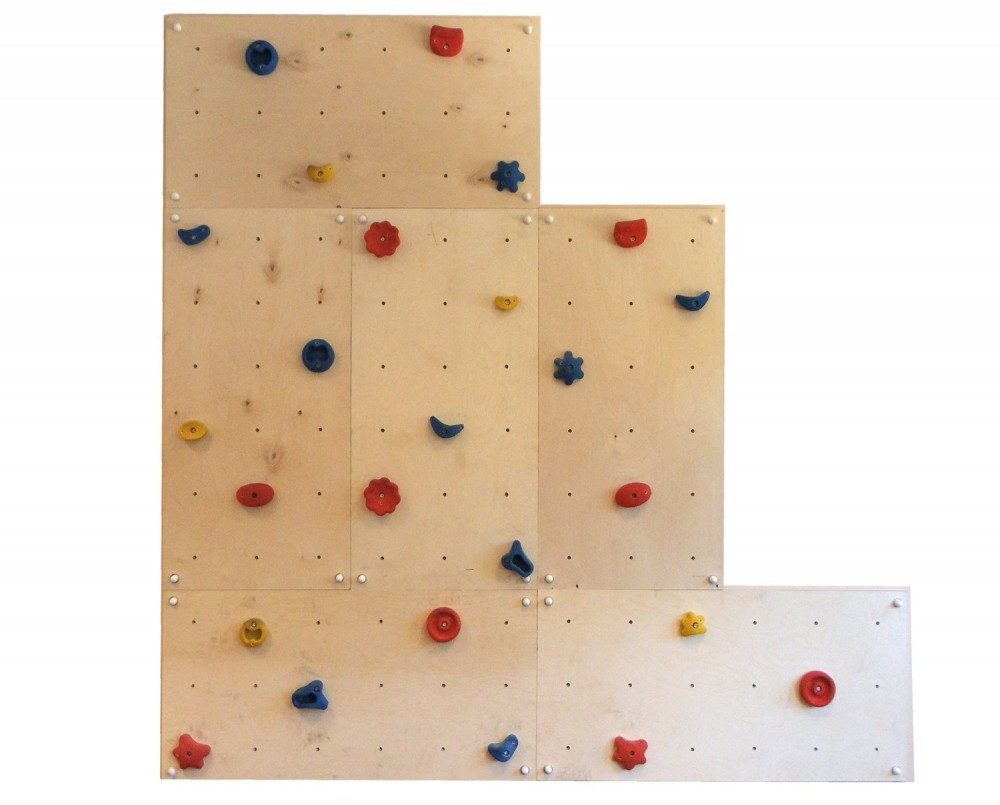Gartenpirat Kletterwand Kletterwand Indoor mit bunten Klettersteinen und Montagematerial, (6-St)