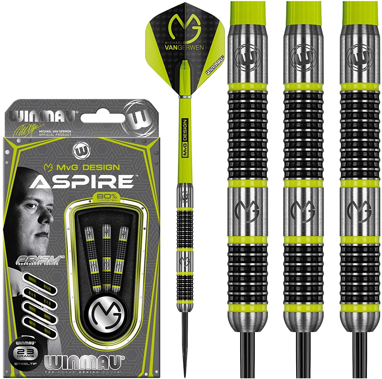 Dartpfeil MVG Michael Van Gerwen Steeldart Aspire 80% Tungsten 23gr