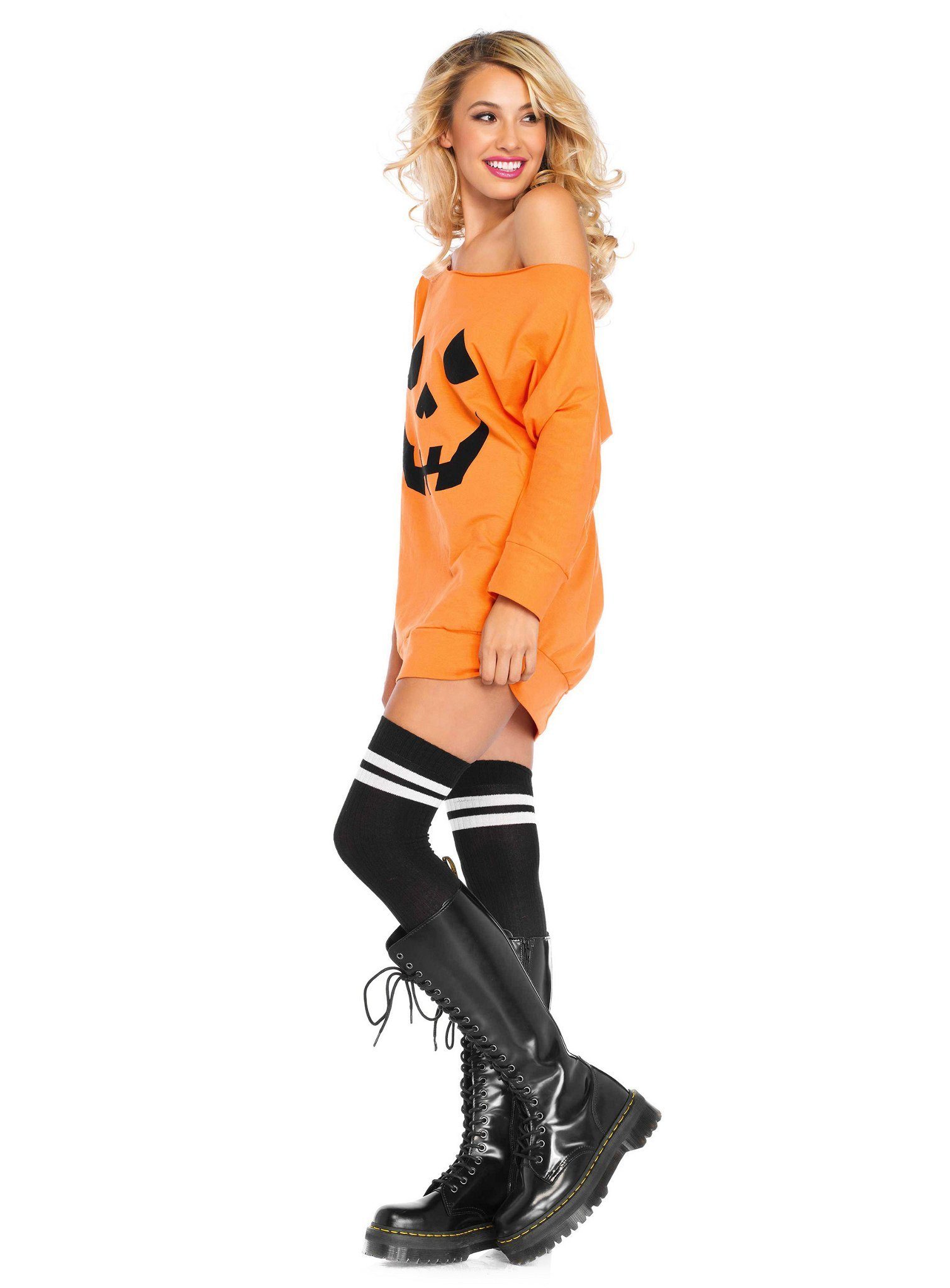 Leg Avenue Kostüm Jerseykleid Kürbis - Halloween Kostüm Damen