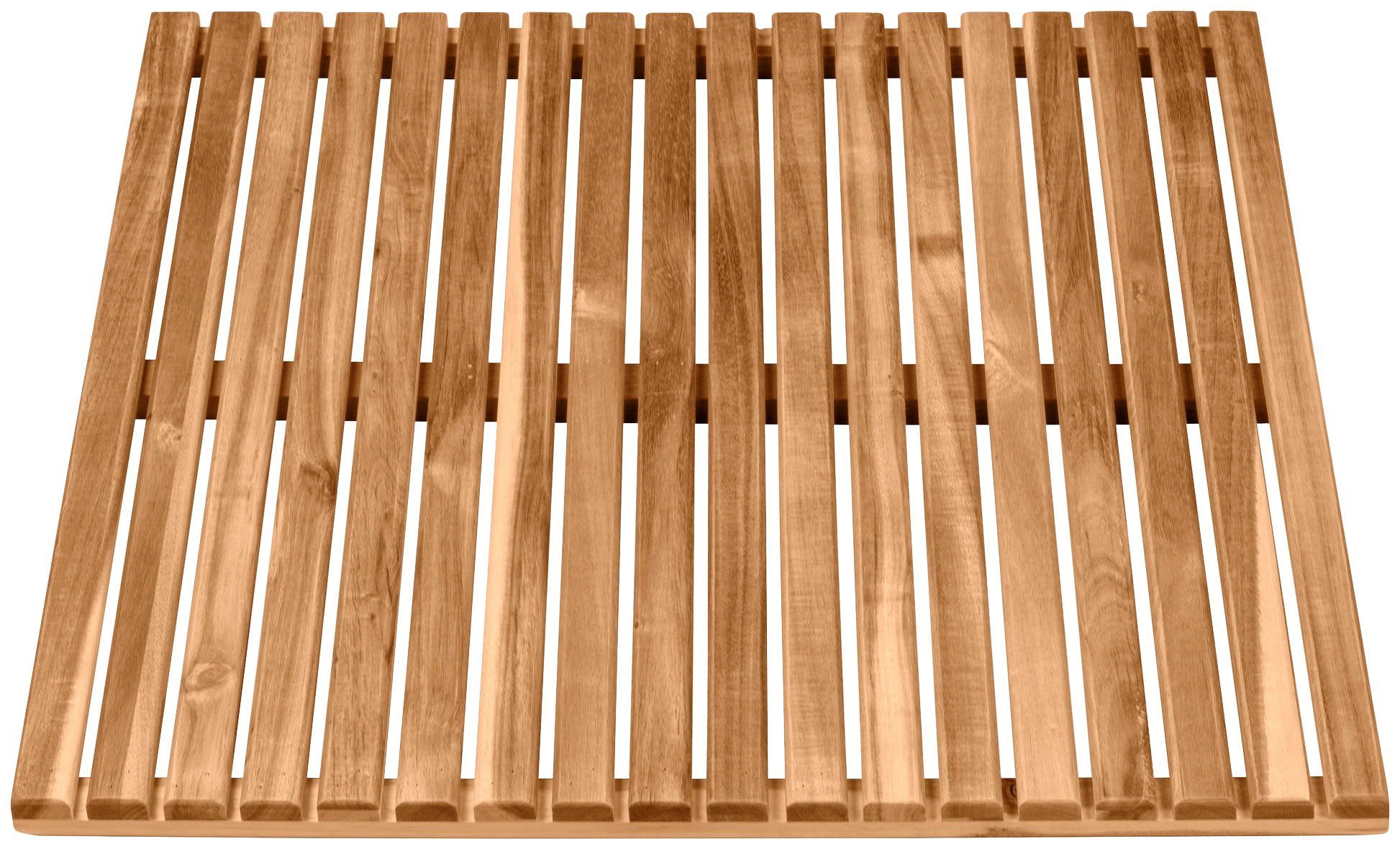 WENKO Saunabodenrost Acacia, Höhe 25 mm, rechteckig, BxL: 55 x 85 cm