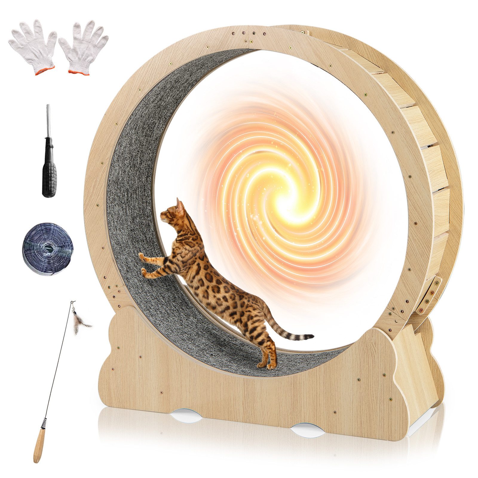 COSTWAY Tierlaufrad, Katzen-Trainingsrad, Katzentretmühle, Katzenlaufrad au günstig online kaufen