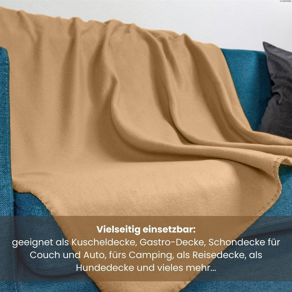 Wohndecke Polar-Fleece, wometo, OEKO-TEX®, 3 Fleecedecken mit Kettel-Rand & Anti-Pilling – Bild 5 von 5