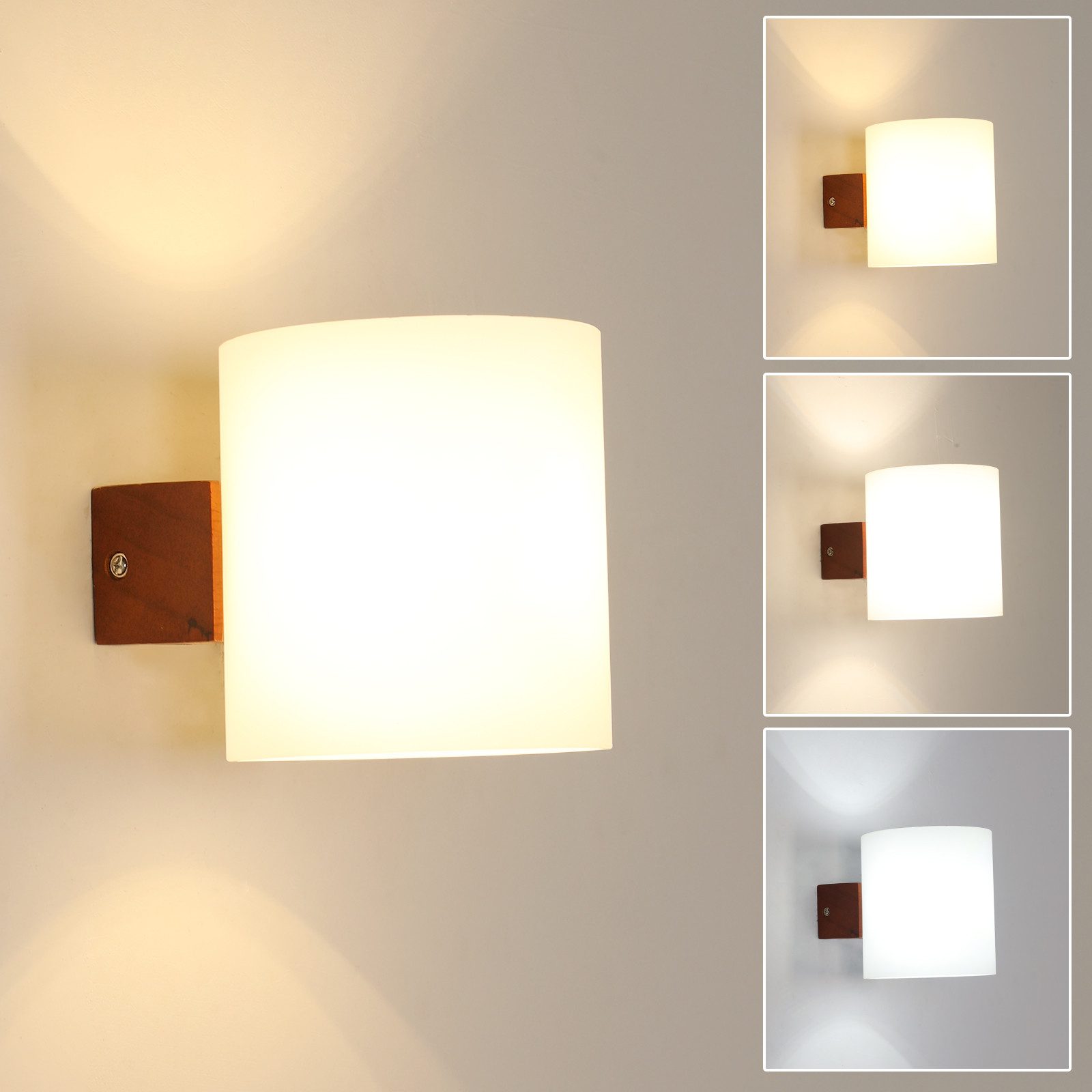 Goeco Wandleuchte aus Holz, moderne Wandleuchte günstig online kaufen