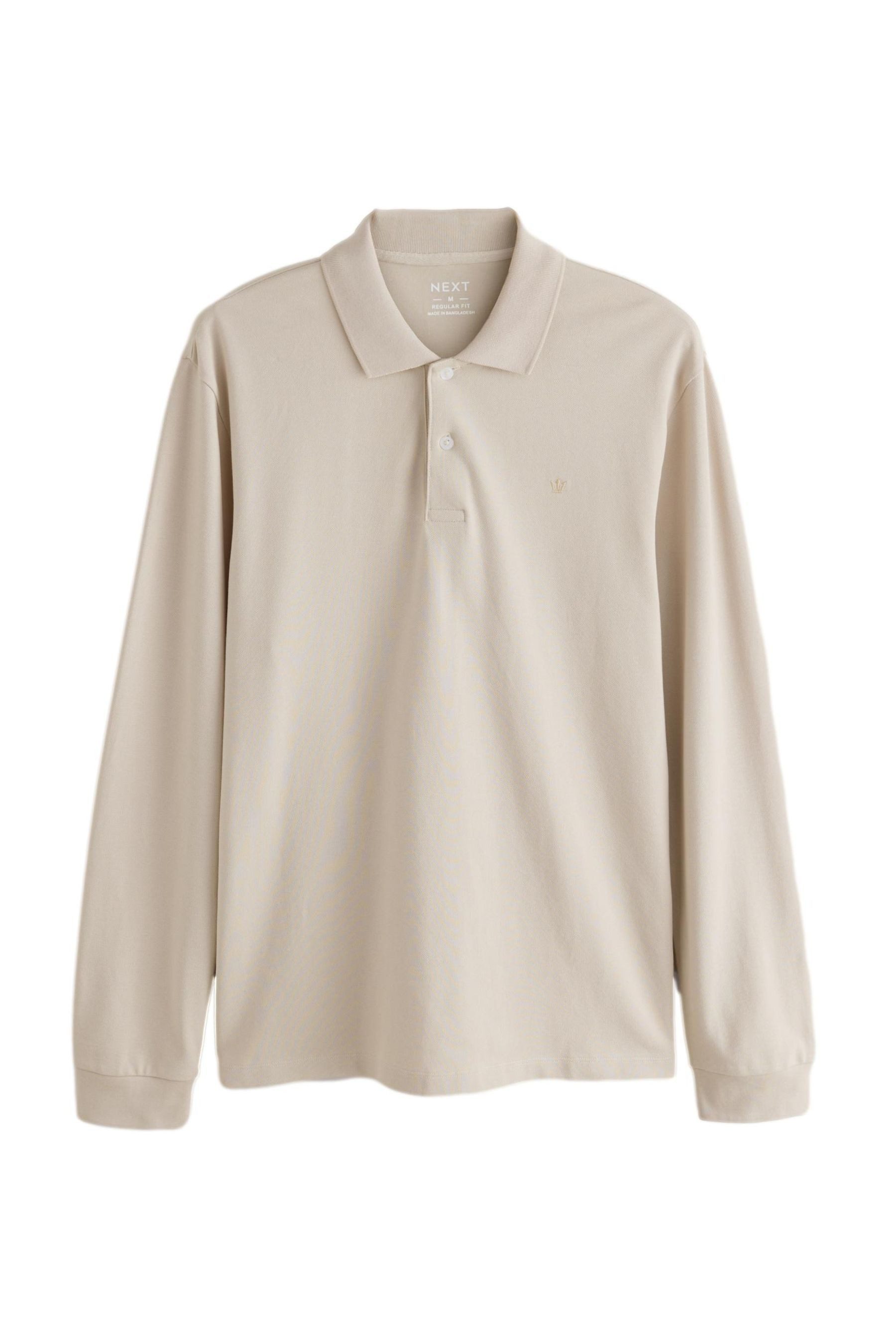 Next Langarm-Poloshirt Regular Fit Lärmeliges Pikee-Poloshirt (1-tlg) günstig online kaufen