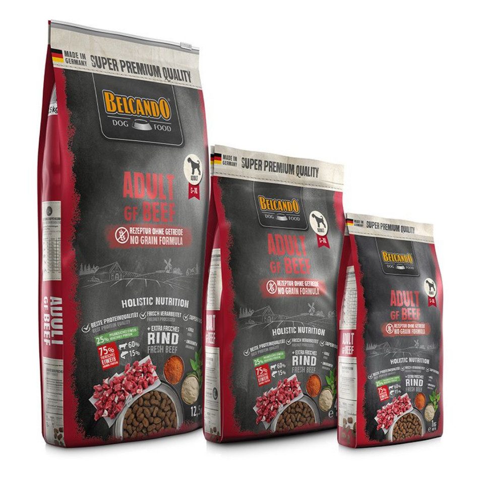 Belcando Adult GF Beef - getreidefreies, proteinreiches Trockenfutter mit Rind, Trockenfutter für: Hunde
